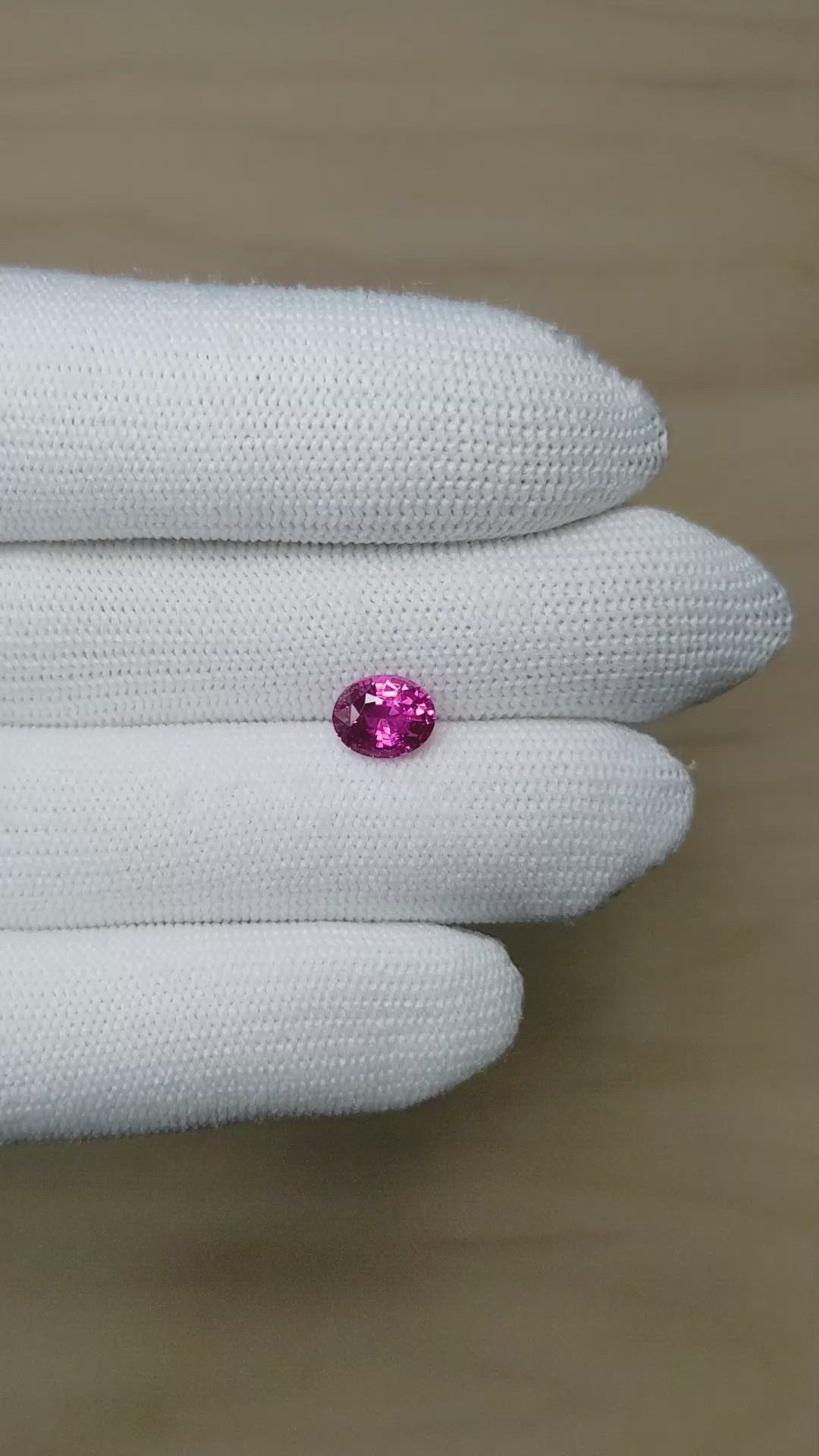 2.16 Ct. Purplish Pink Sapphire from Madagascar Size Video