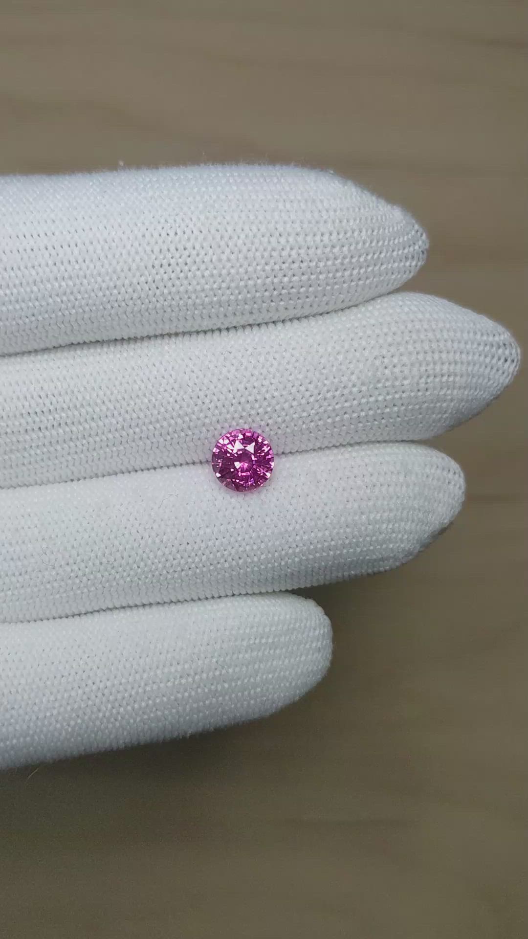 2.37 Ct. Purplish Pink Sapphire from Ceylon (Sri Lanka) Size Video