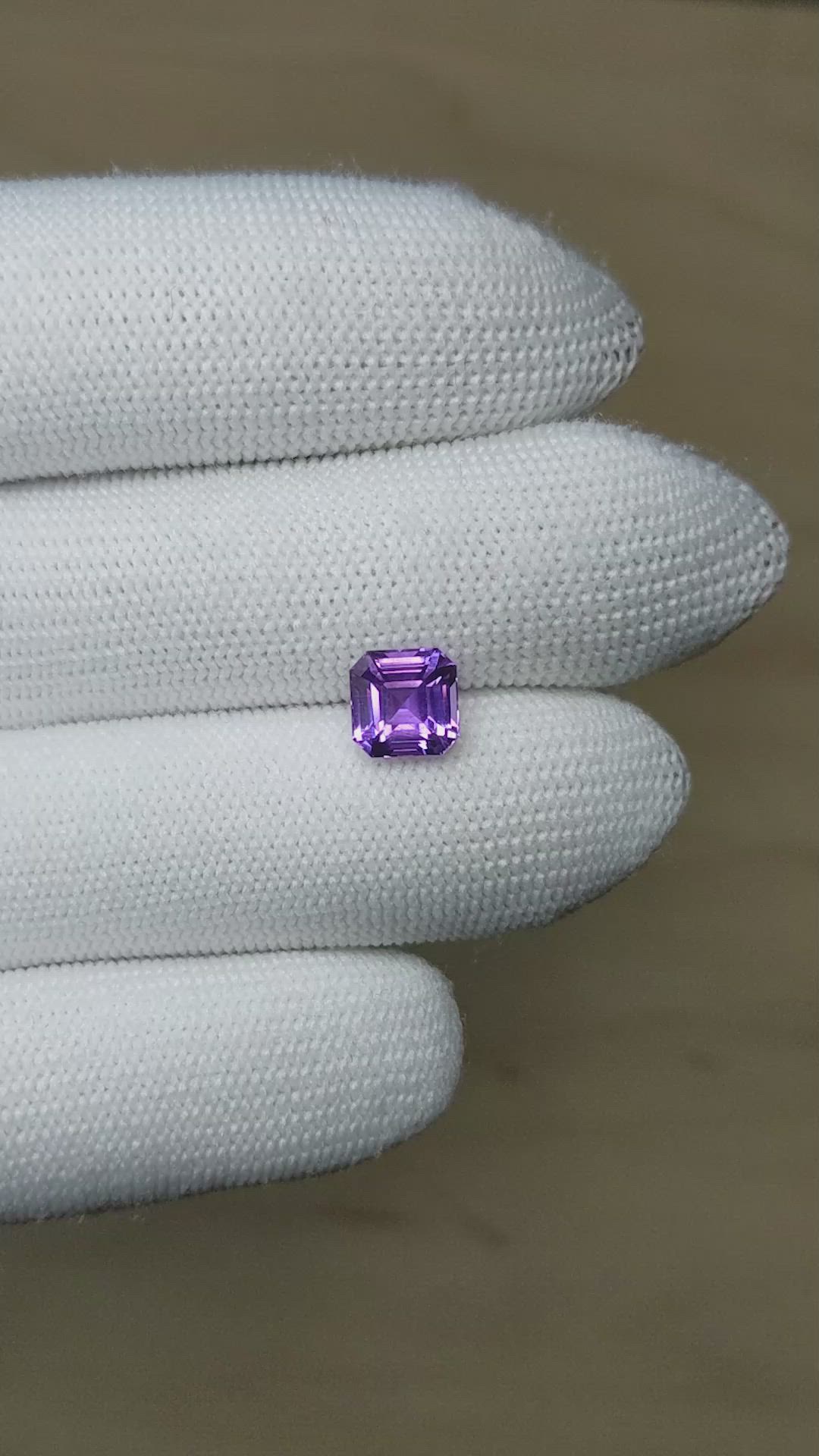 2.51 Ct. Pinkish Purple Sapphire from Madagascar Size Video