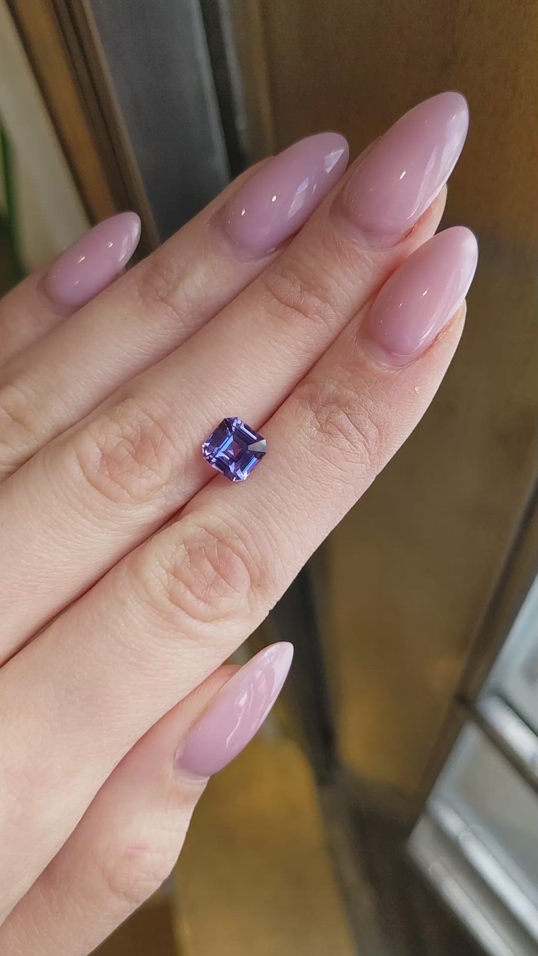 2.51 Ct. Pinkish Purple Sapphire from Madagascar Size Video