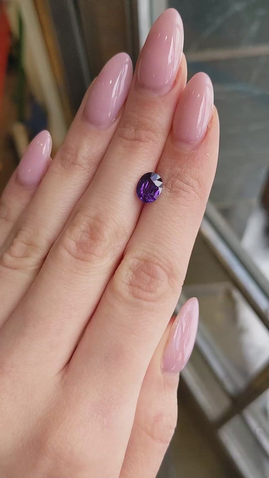 2.08 Ct. Purple Sapphire from Madagascar Size Video