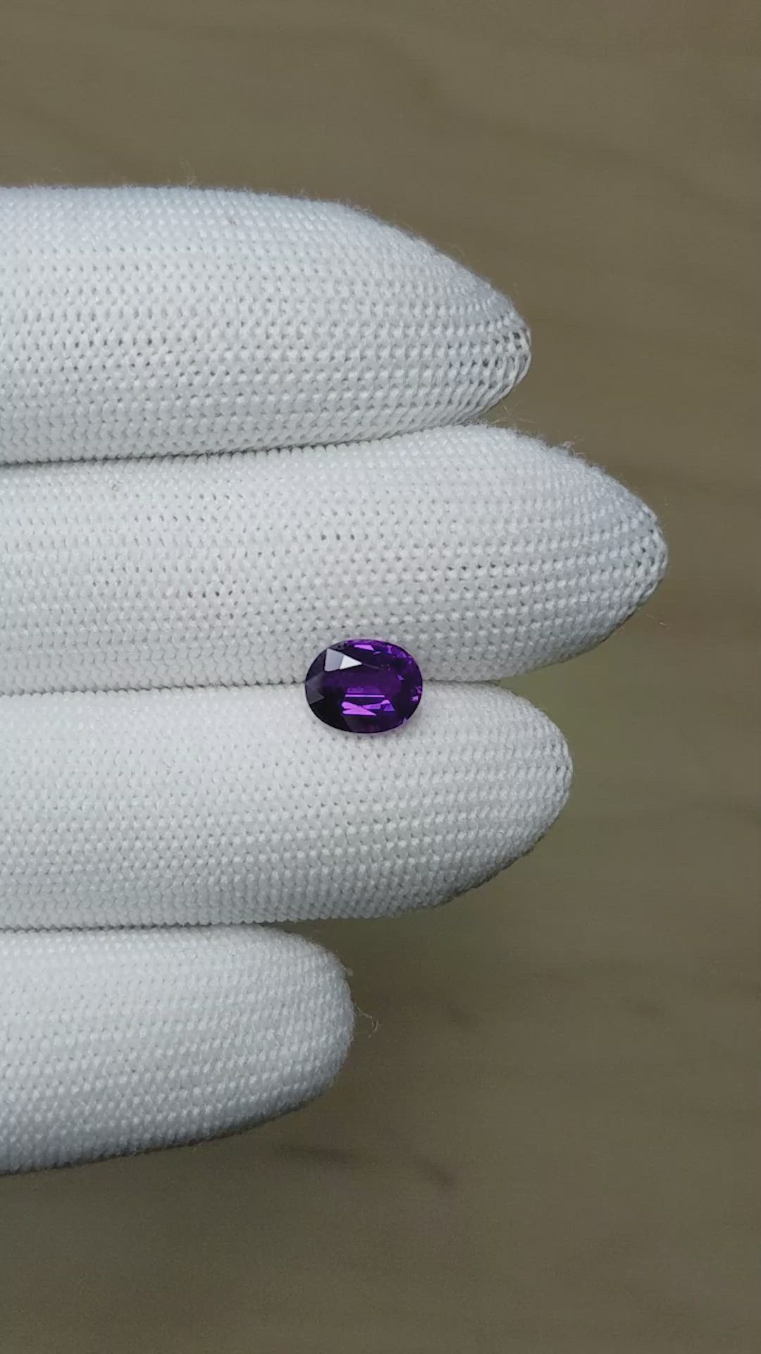 2.08 Ct. Purple Sapphire from Madagascar Size Video