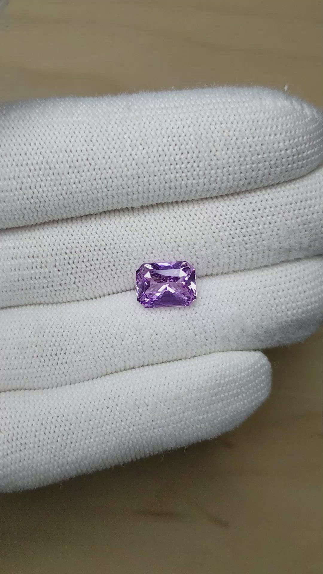 4.34 Ct. Purple Sapphire from Ceylon (Sri Lanka) Size Video