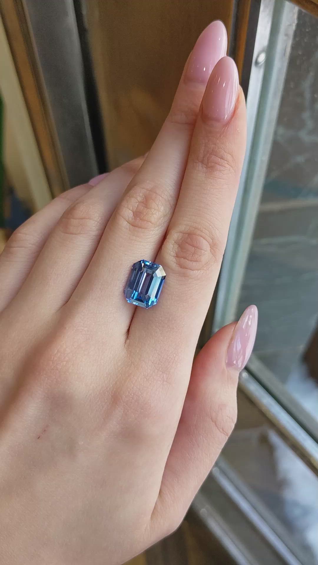 10.08 Ct. Blue Sapphire from Ceylon (Sri Lanka) Size Video