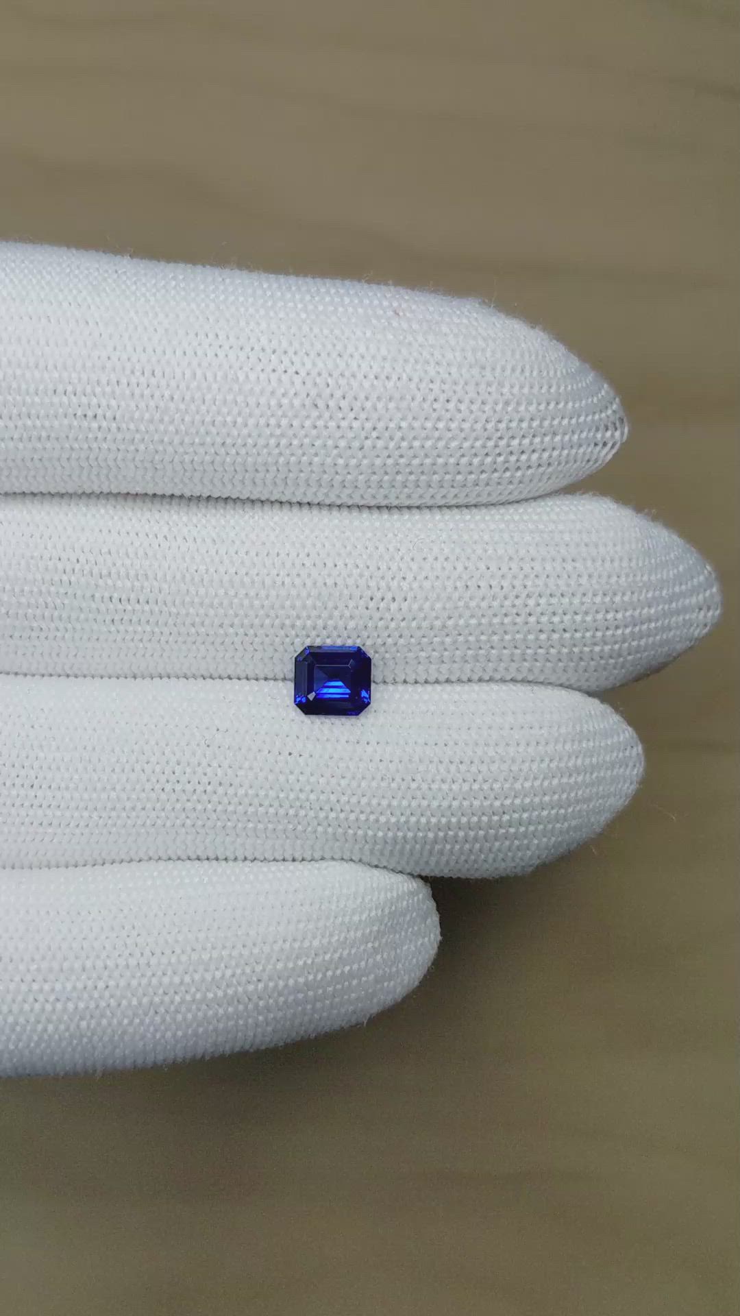 1.59 Ct. Blue Sapphire from Ceylon (Sri Lanka) Size Video