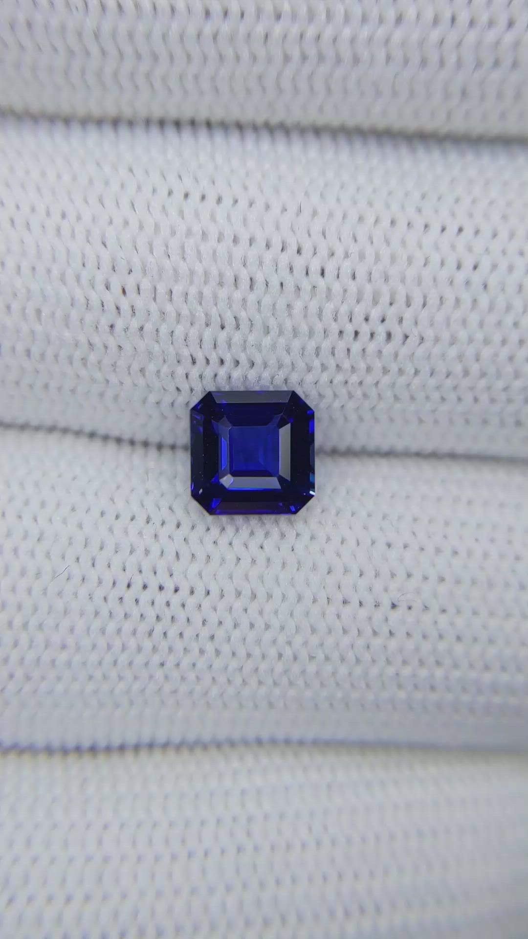 2.03 Ct. Blue Sapphire from Ceylon (Sri Lanka) Size Video