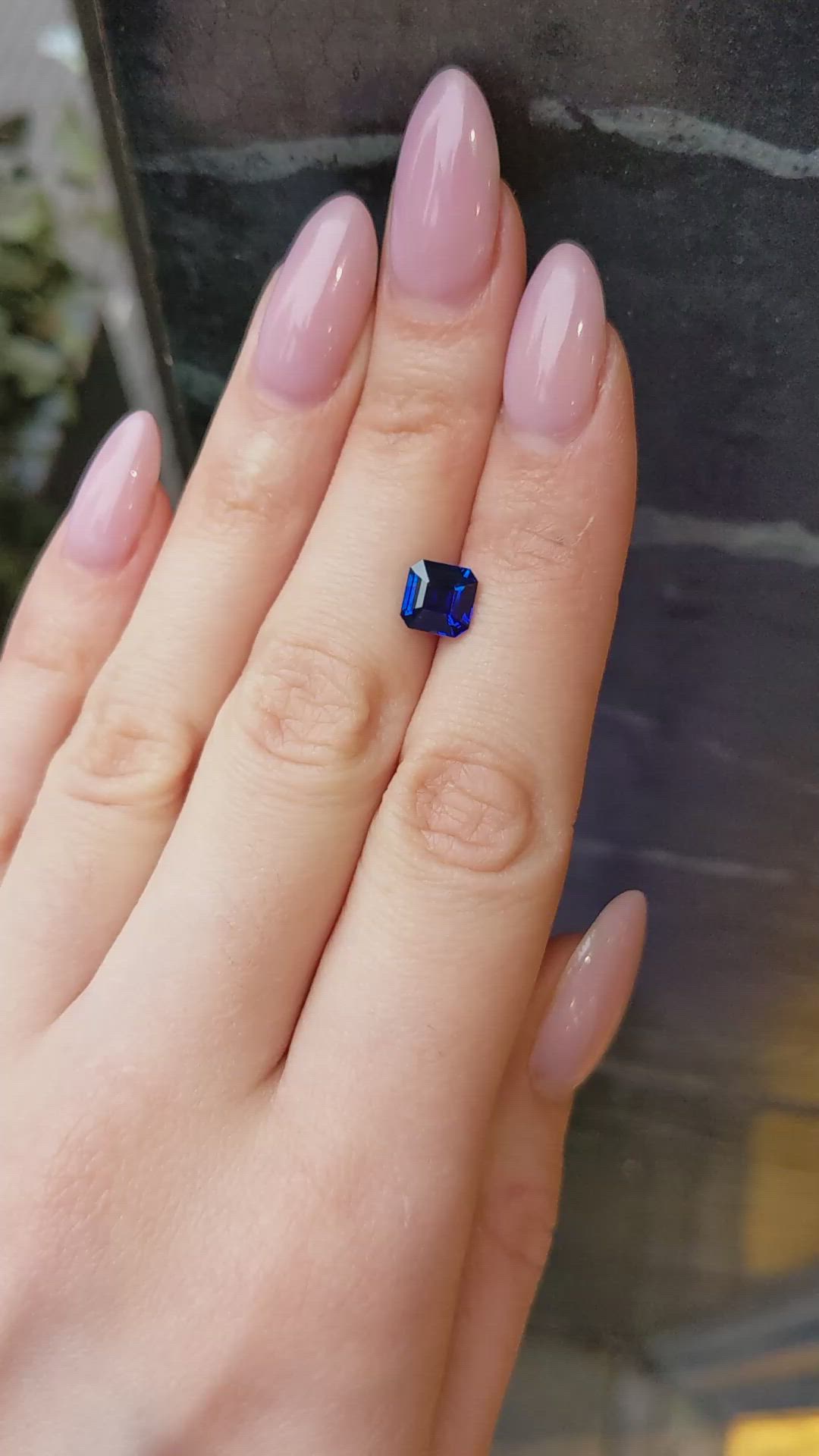 2.03 Ct. Blue Sapphire from Ceylon (Sri Lanka) Size Video