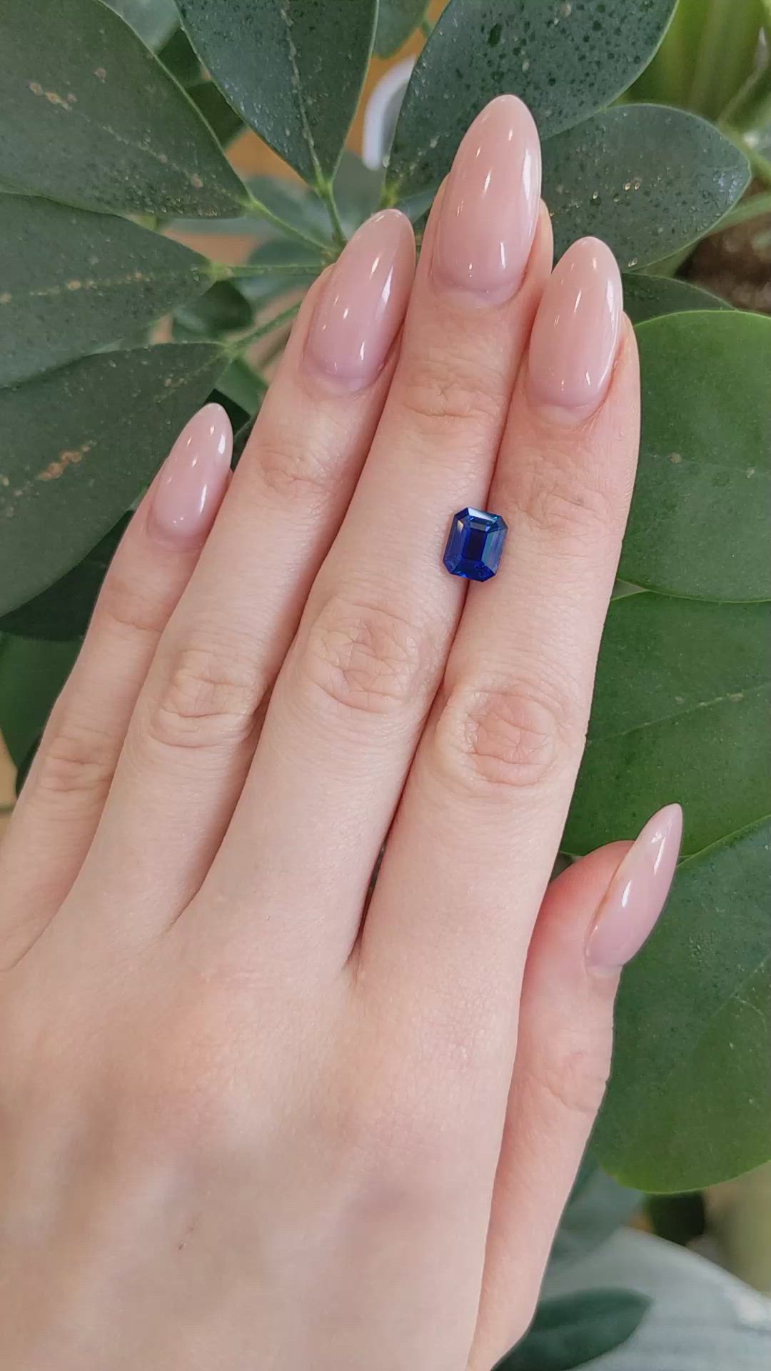 2.39 Ct. Blue Sapphire from Ceylon (Sri Lanka) Size Video