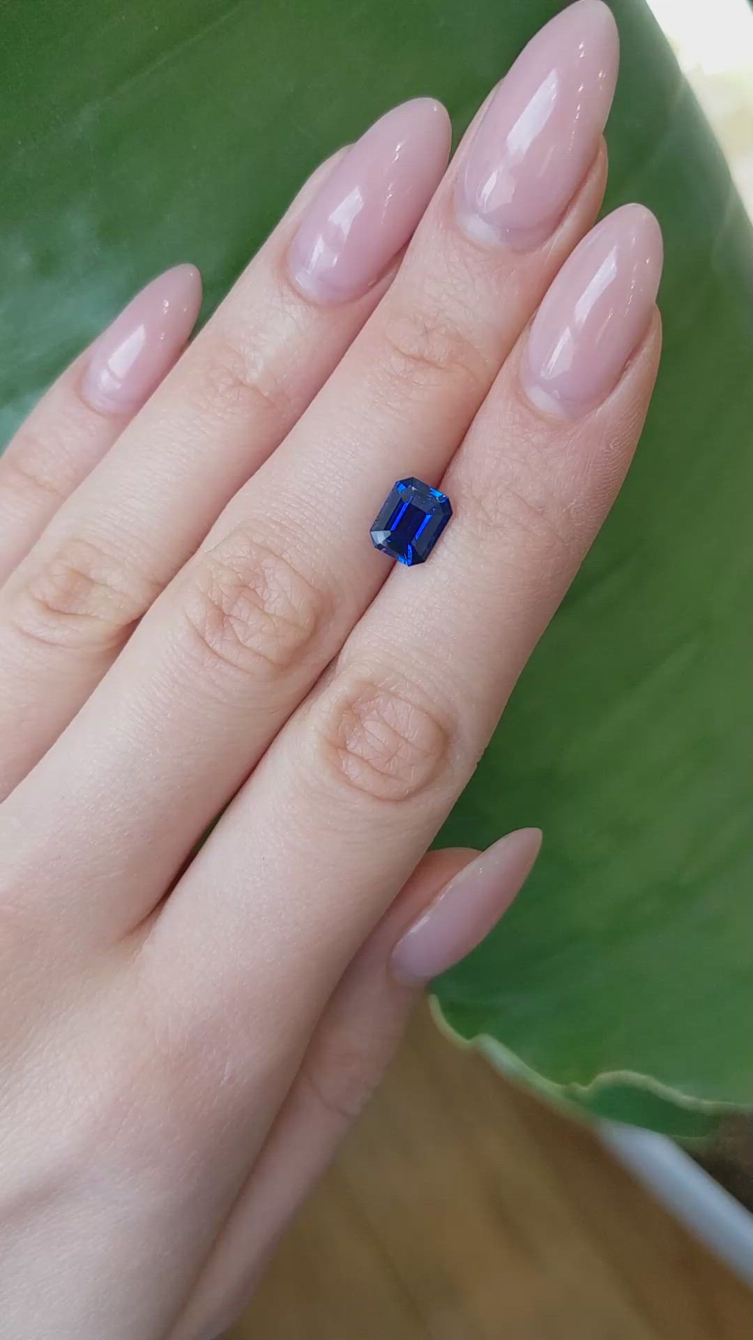 2.39 Ct. Blue Sapphire from Ceylon (Sri Lanka) Size Video