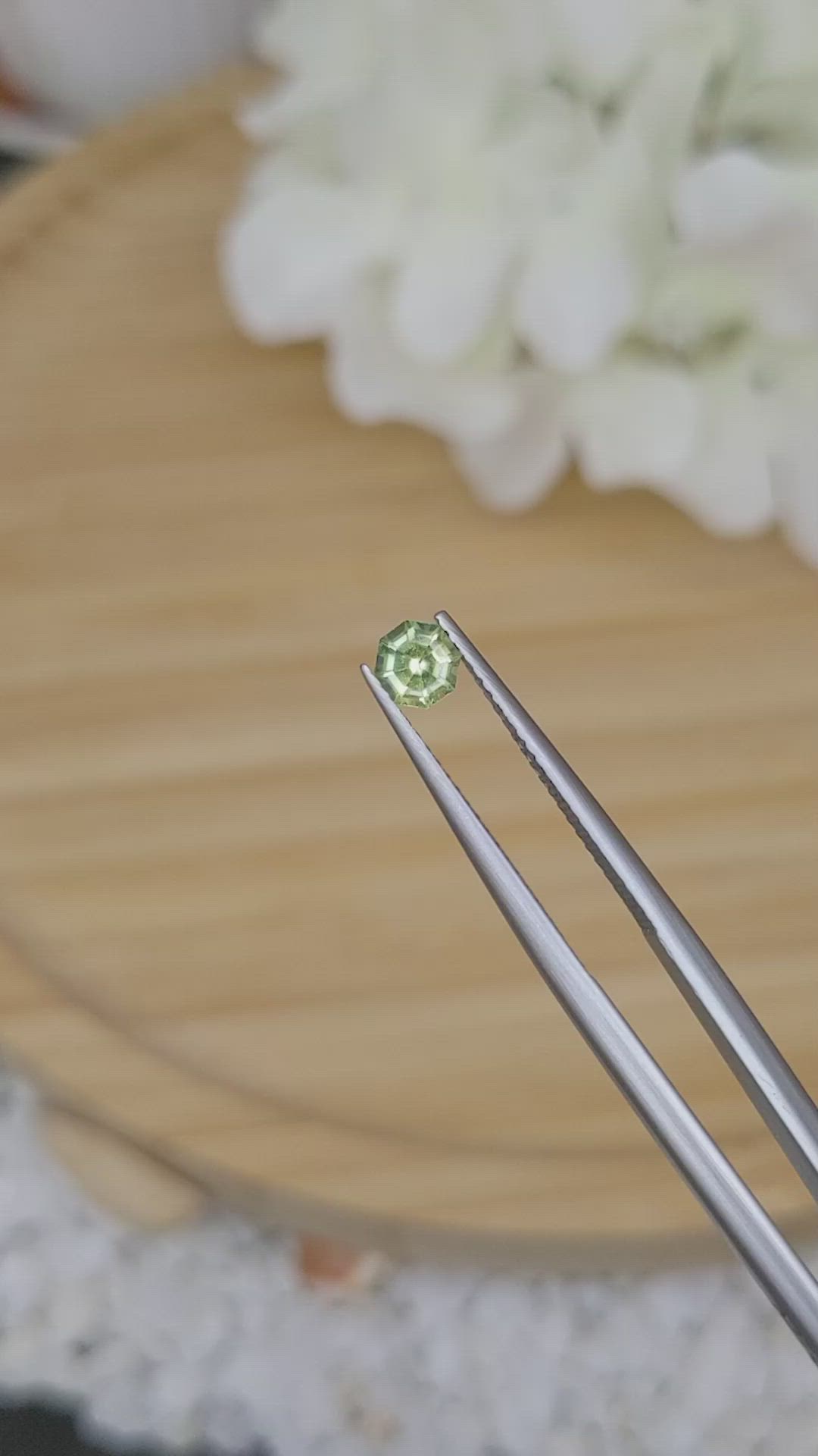 0.50 Ct. Yellowish Green Sapphire from Madagascar Size Video
