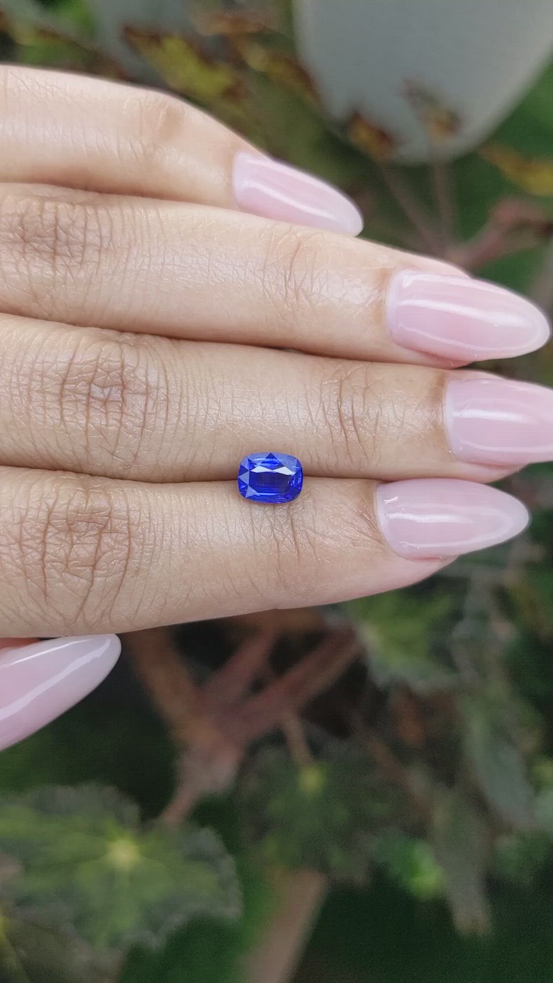 1.33 Ct. Blue Sapphire from Ceylon (Sri Lanka) Size Video