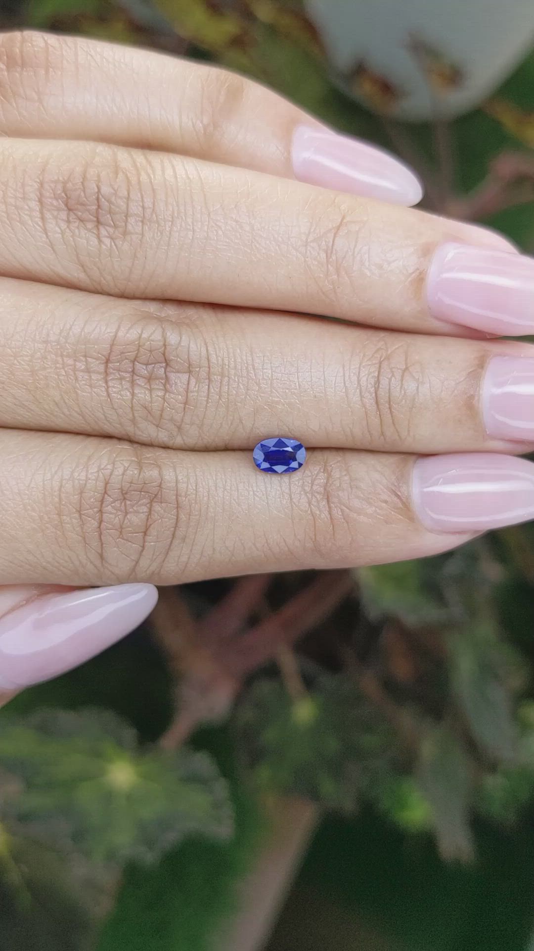 0.56 Ct. Blue Sapphire from Ceylon (Sri Lanka) Size Video