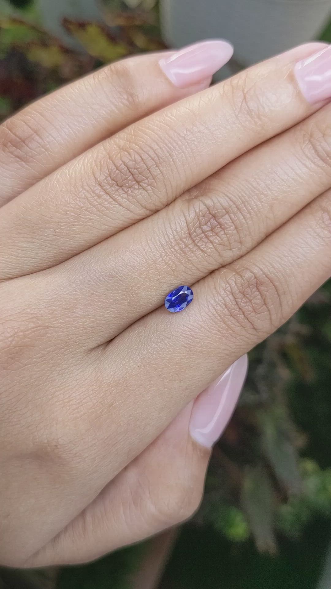 0.56 Ct. Blue Sapphire from Ceylon (Sri Lanka) Size Video