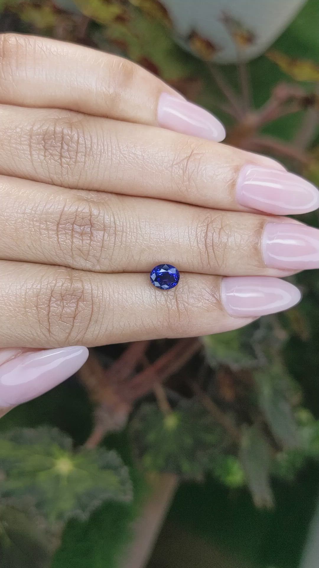 0.97 Ct. Blue Sapphire from Ceylon (Sri Lanka) Size Video
