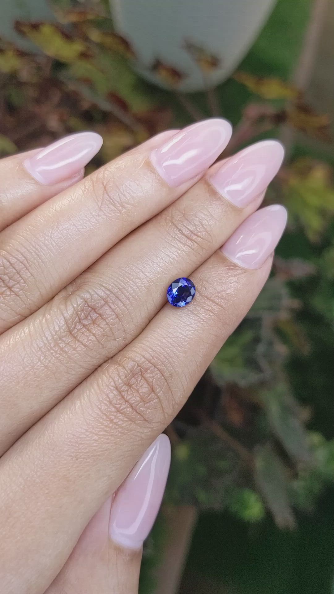 0.97 Ct. Blue Sapphire from Ceylon (Sri Lanka) Size Video