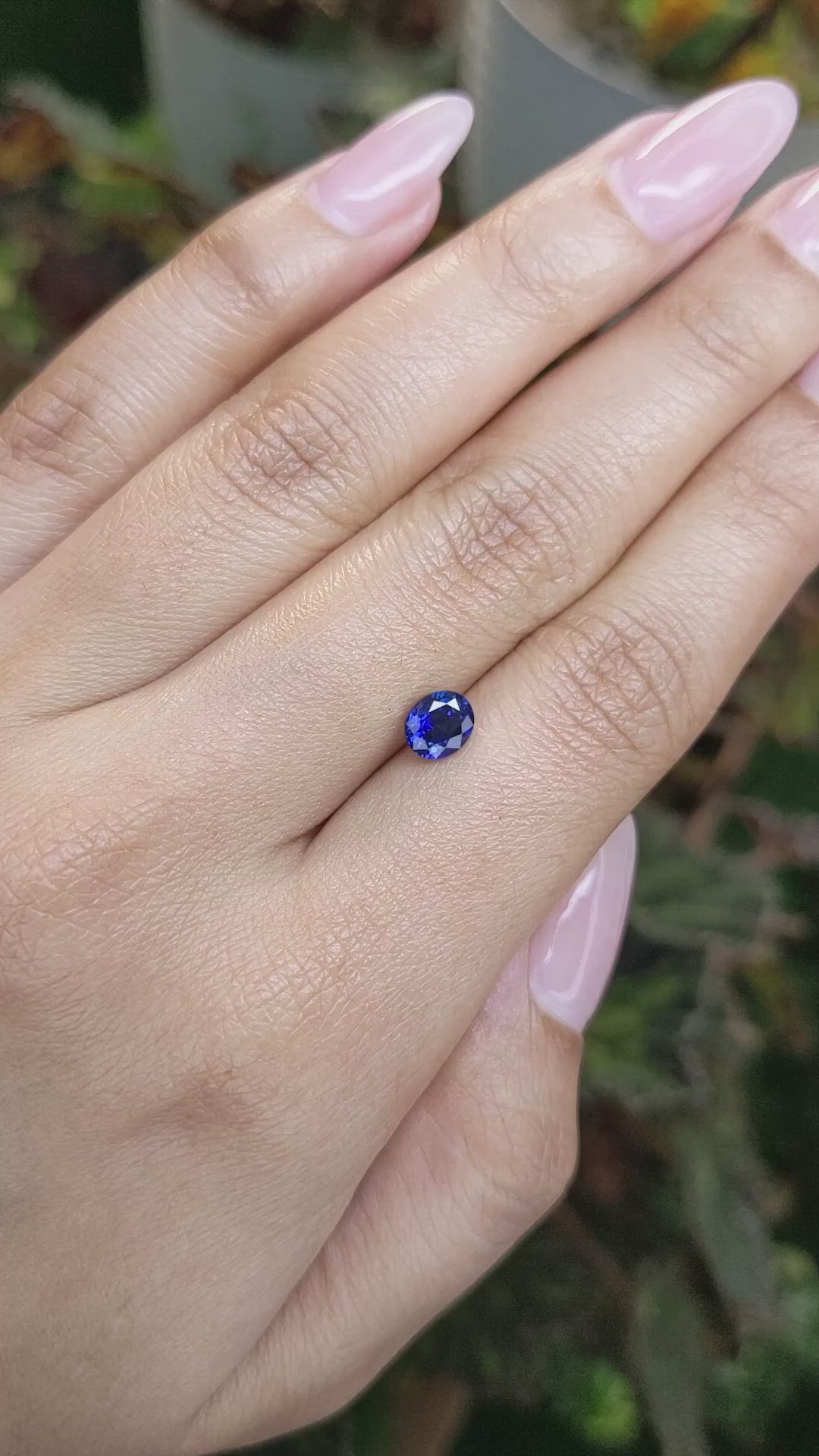 0.97 Ct. Blue Sapphire from Ceylon (Sri Lanka) Size Video
