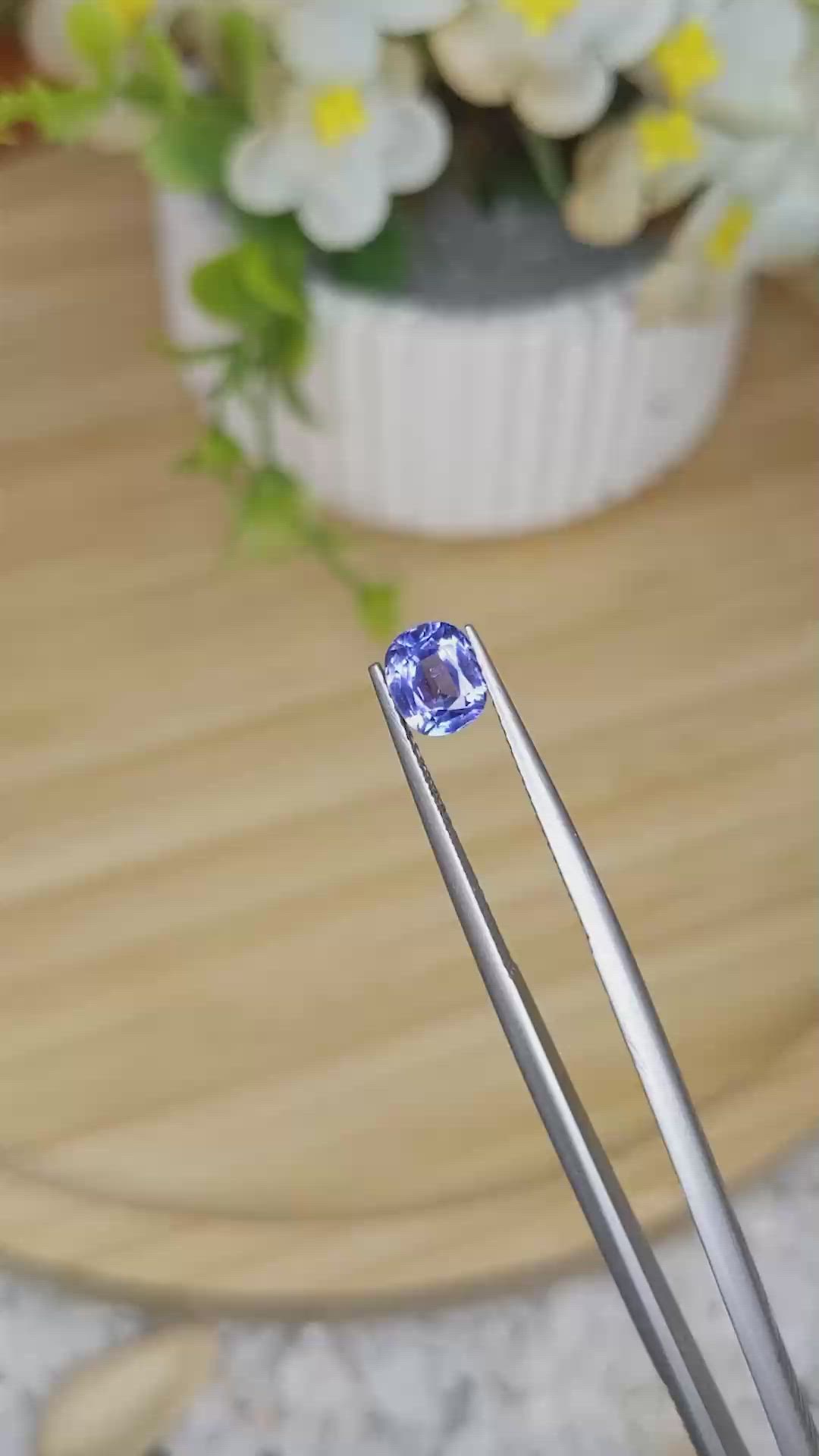 1.31 Ct. Blue Sapphire from Ceylon (Sri Lanka) Size Video