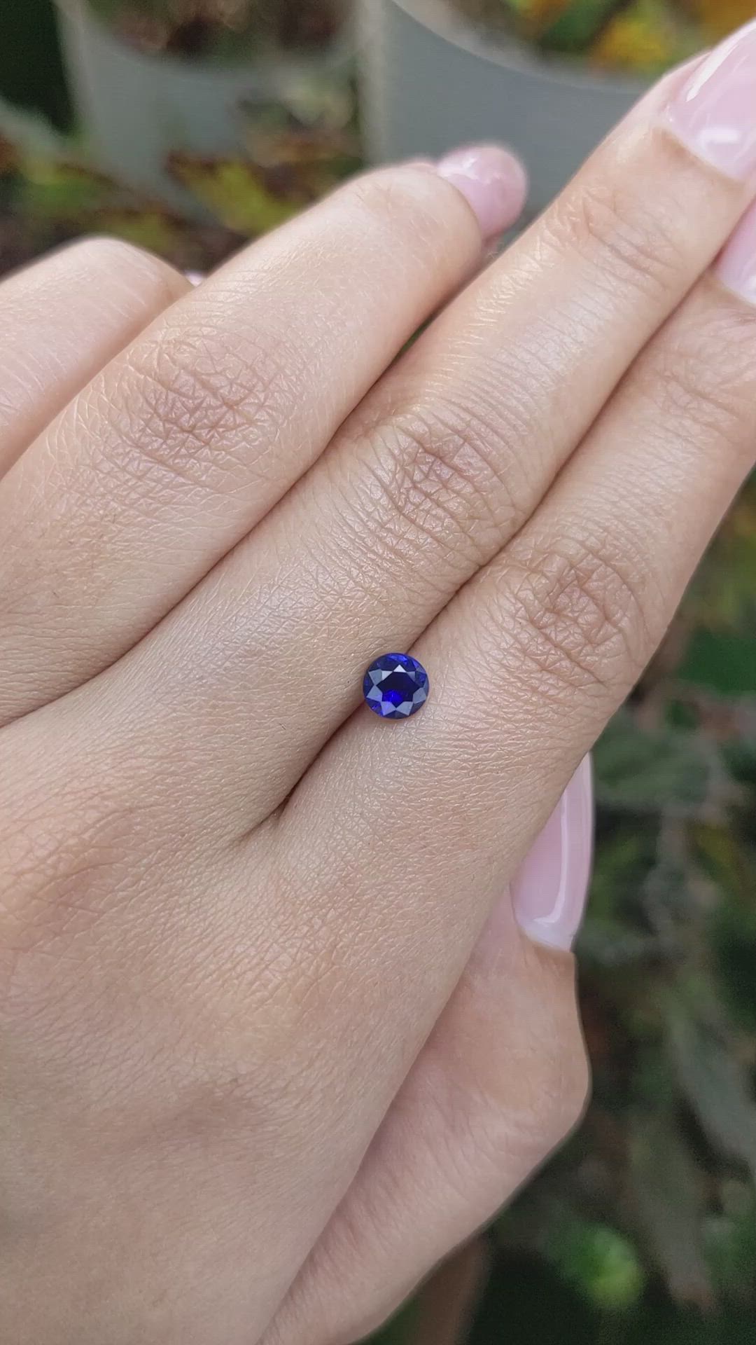 0.68 Ct. Blue Sapphire from Ceylon (Sri Lanka) Size Video