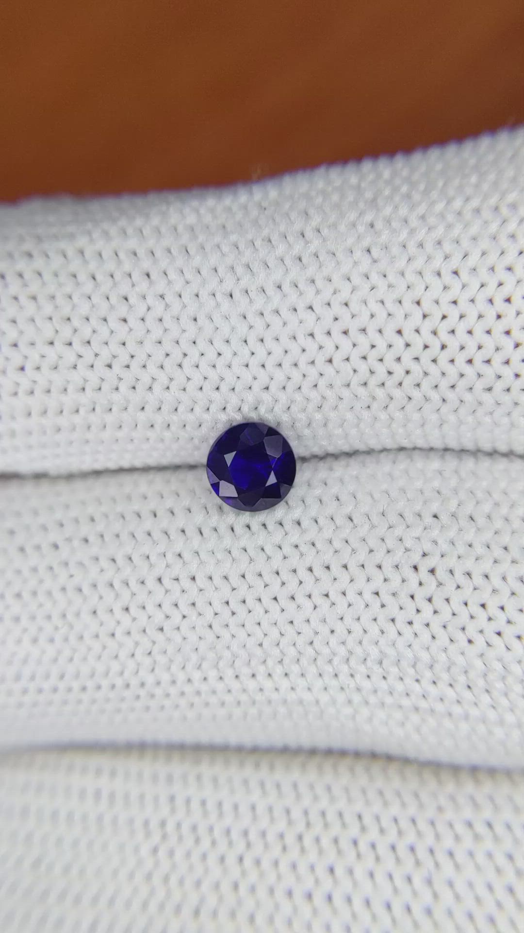 0.68 Ct. Blue Sapphire from Ceylon (Sri Lanka) Size Video