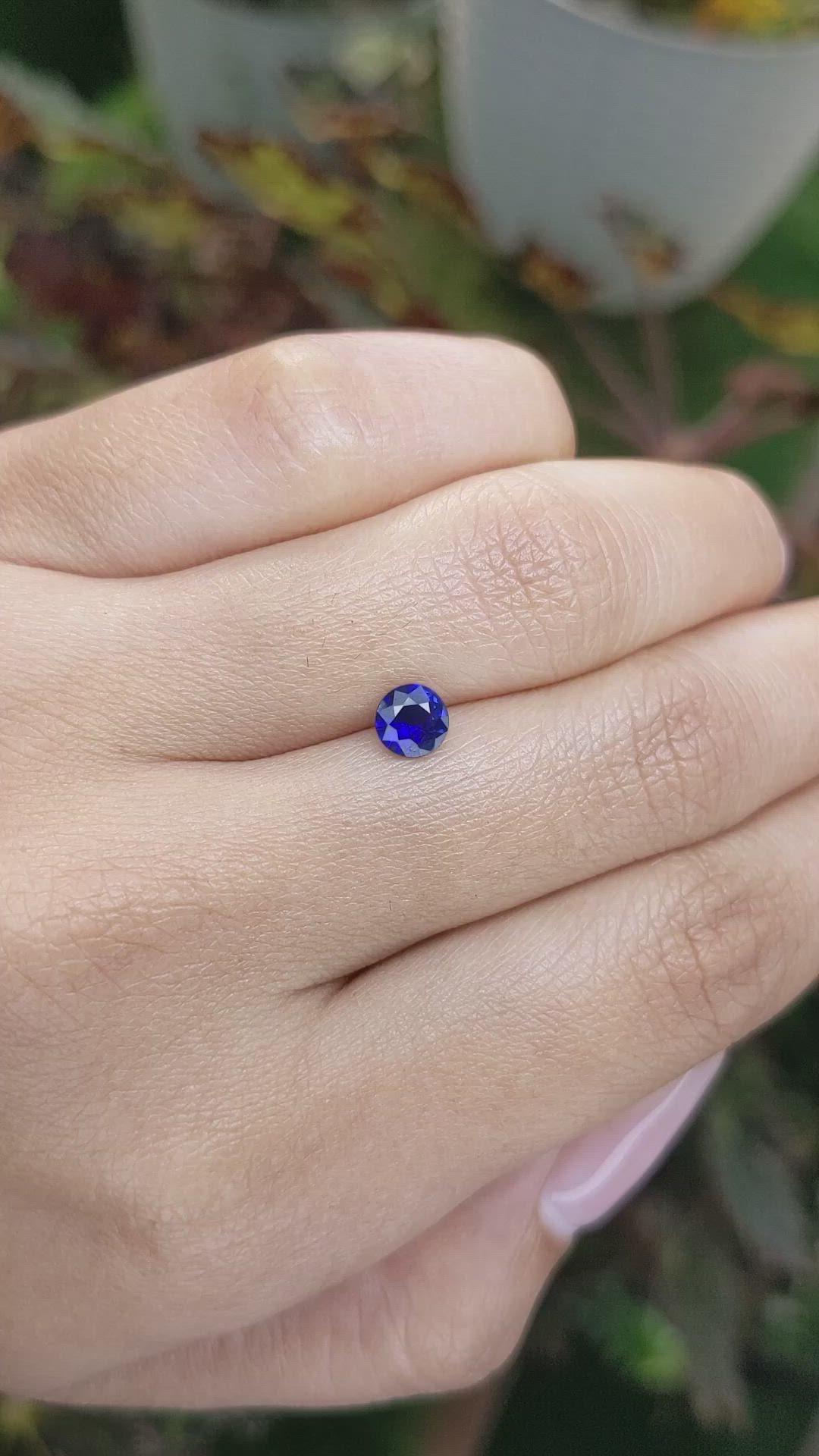 0.68 Ct. Blue Sapphire from Ceylon (Sri Lanka) Size Video