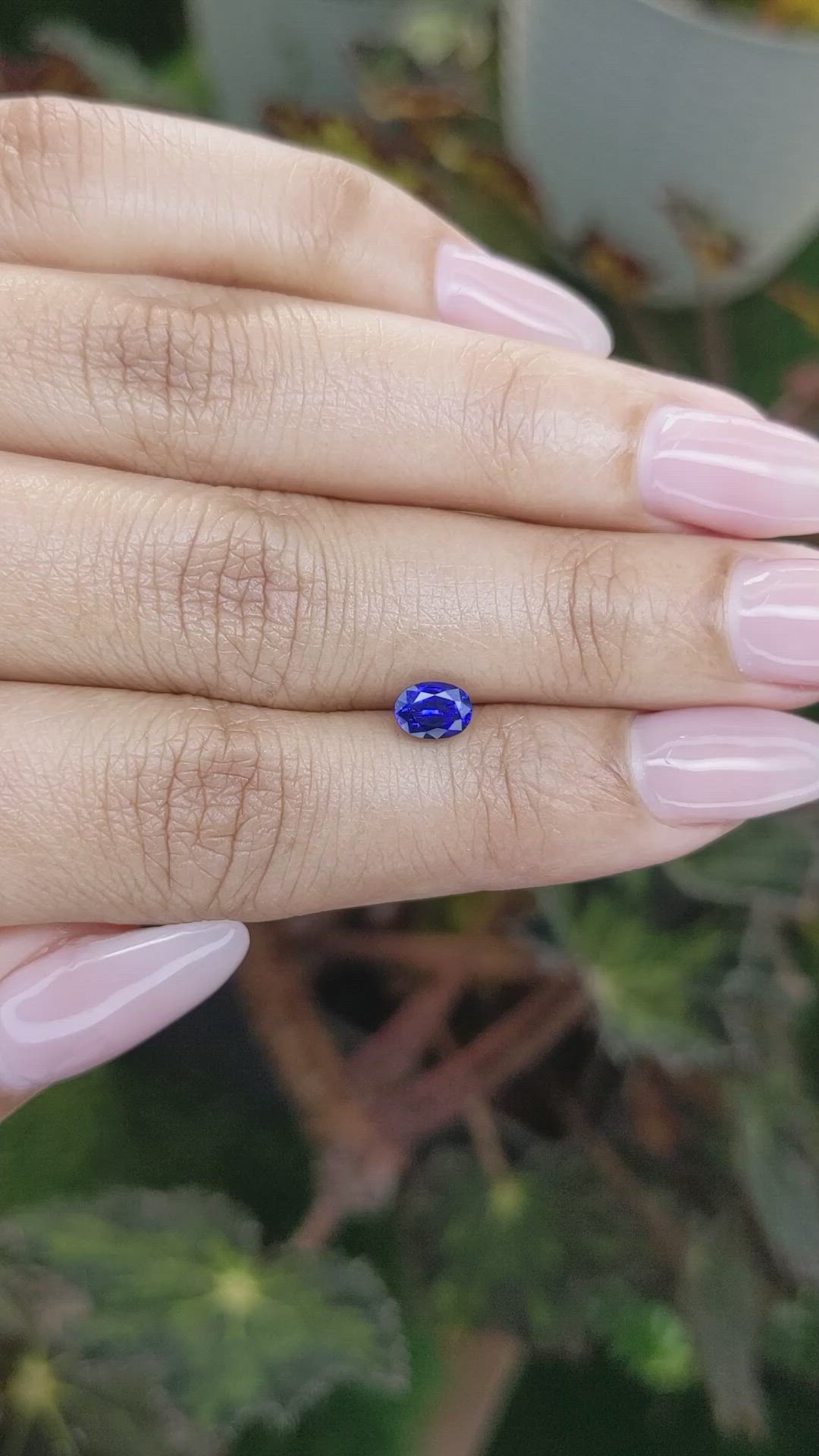 0.79 Ct. Blue Sapphire from Ceylon (Sri Lanka) Size Video