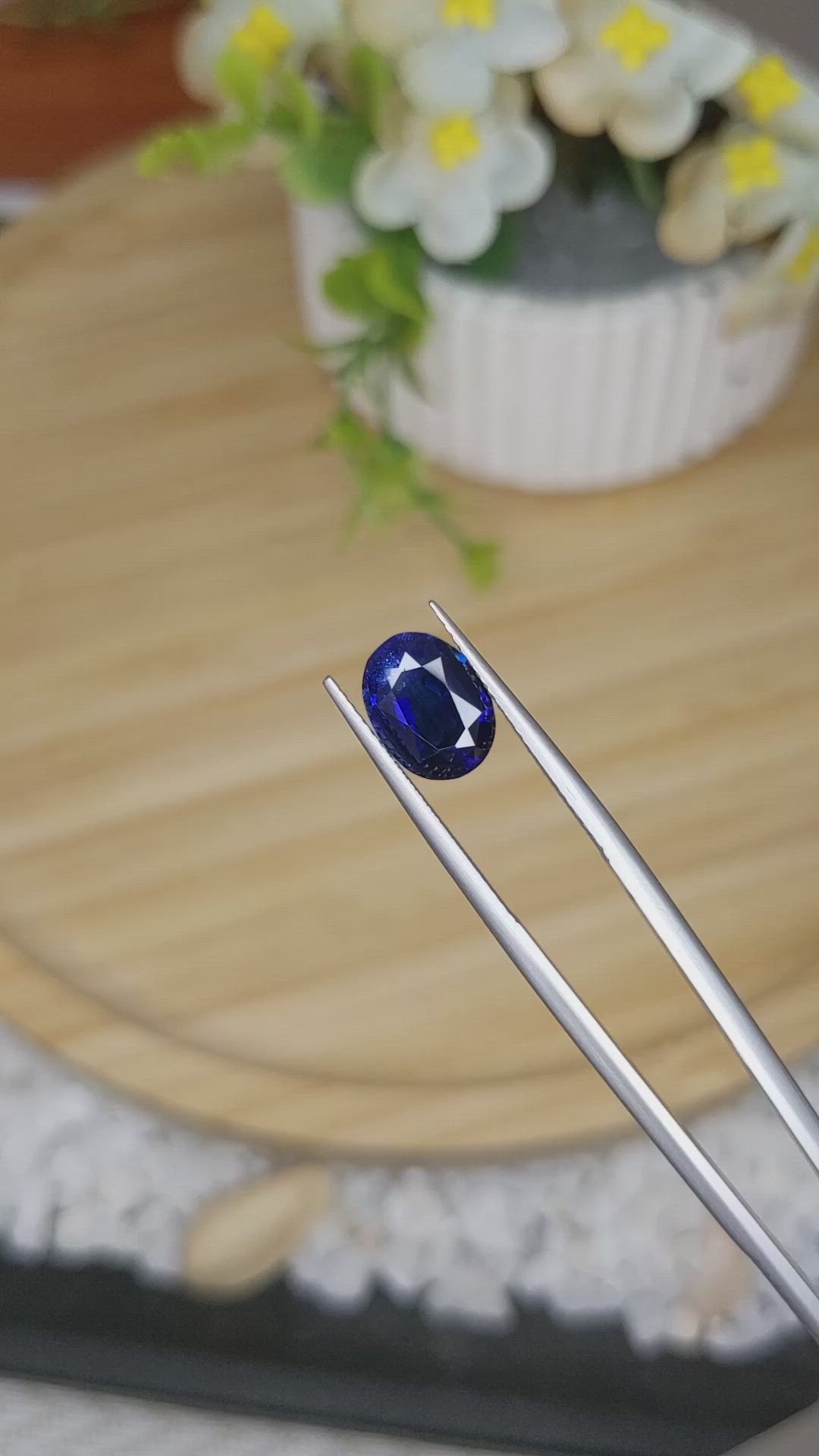 2.99 Ct. Blue Sapphire from Ceylon (Sri Lanka) Size Video