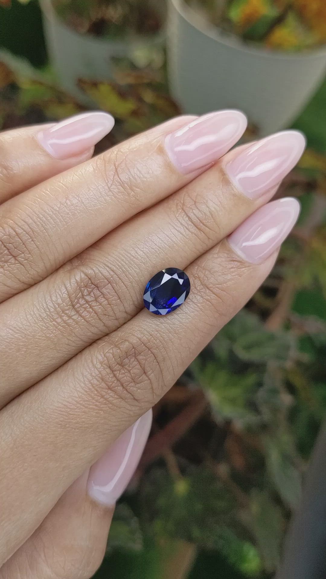 2.99 Ct. Blue Sapphire from Ceylon (Sri Lanka) Size Video