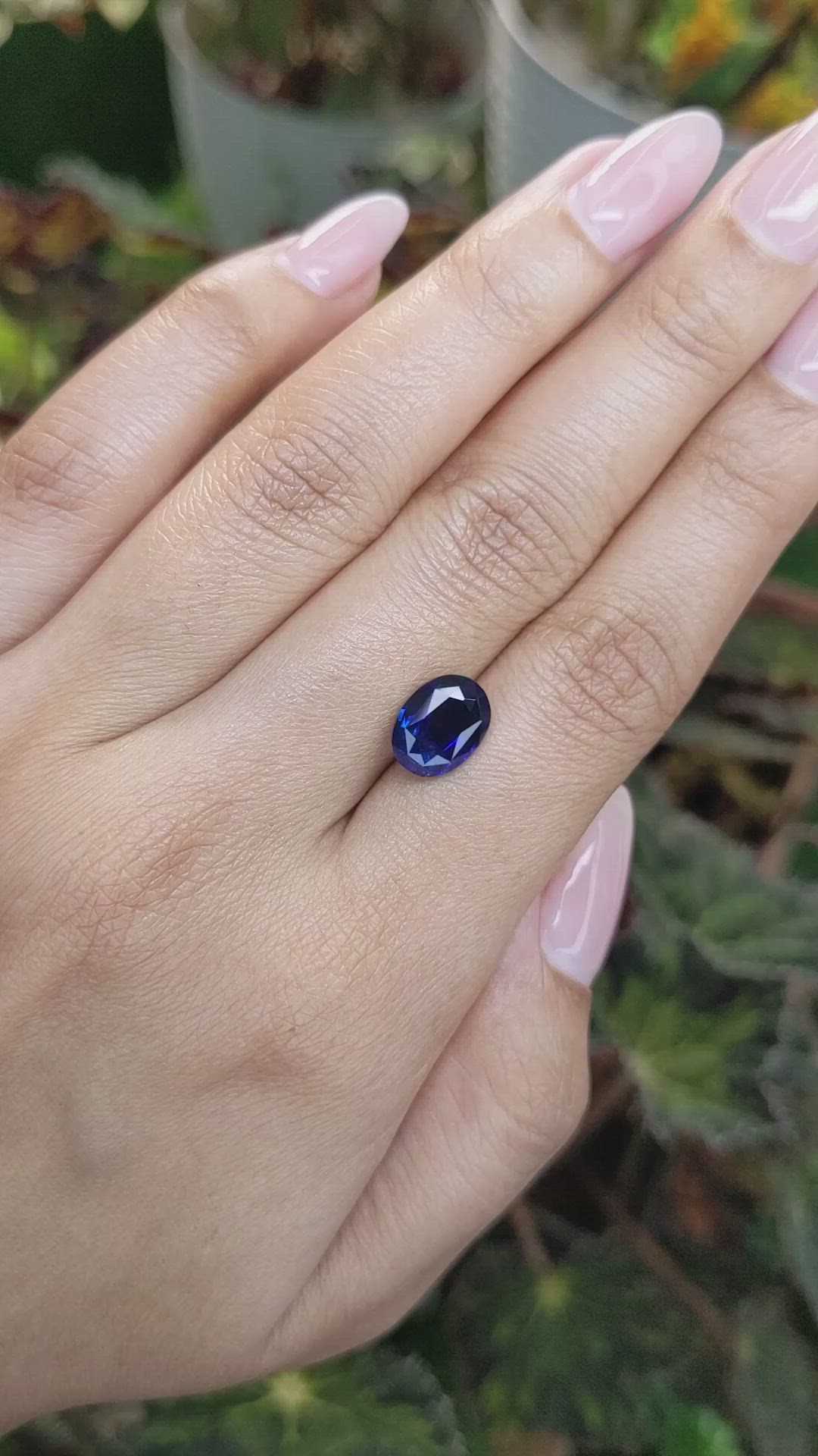 2.99 Ct. Blue Sapphire from Ceylon (Sri Lanka) Size Video