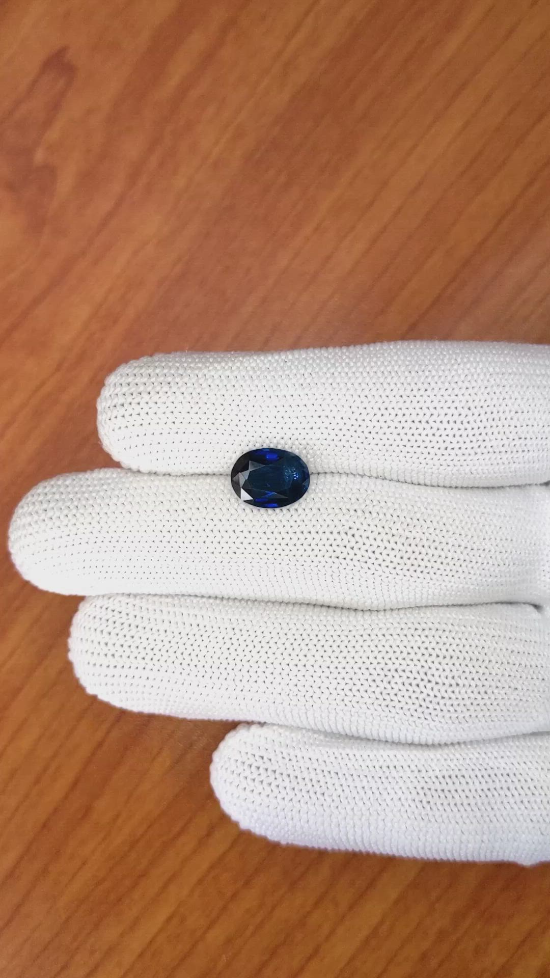 2.99 Ct. Blue Sapphire from Ceylon (Sri Lanka) Size Video