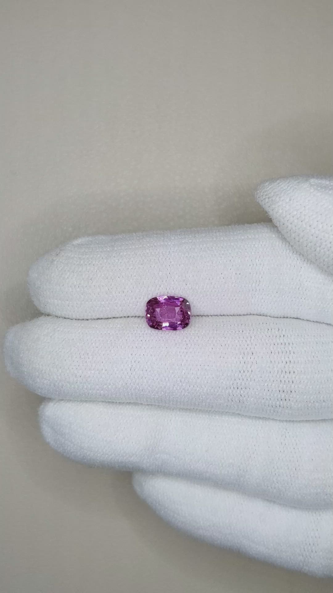 1.57 Ct. Pinkish Purple Sapphire from Ceylon (Sri Lanka) Size Video