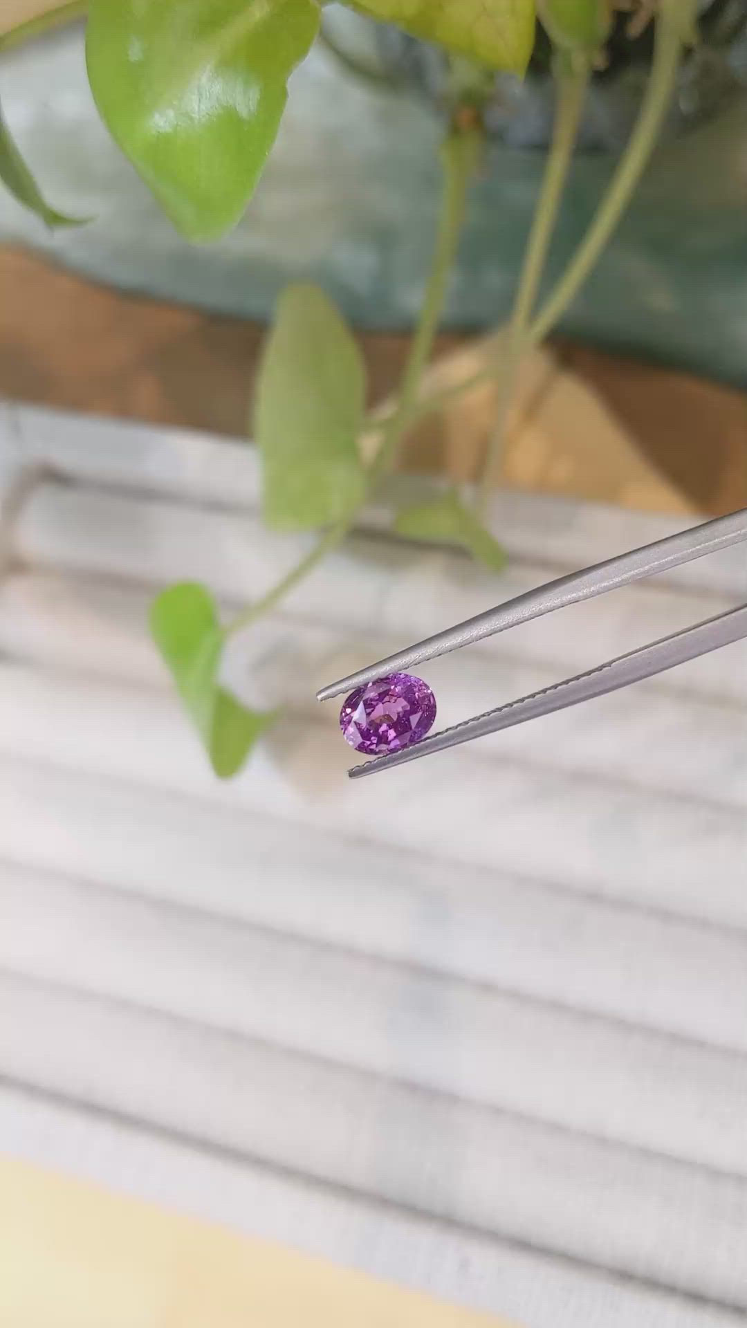 1.53 Ct. Purplish Pink Sapphire from Madagascar Size Video