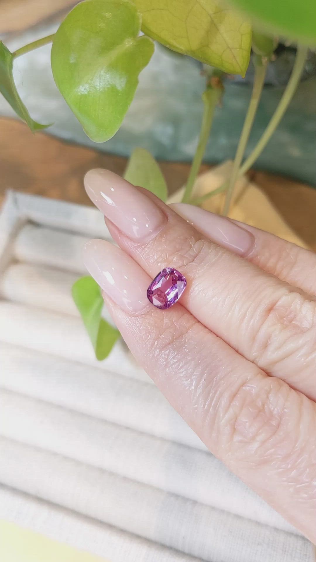2.05 Ct. Purplish Pink Sapphire from Madagascar Size Video