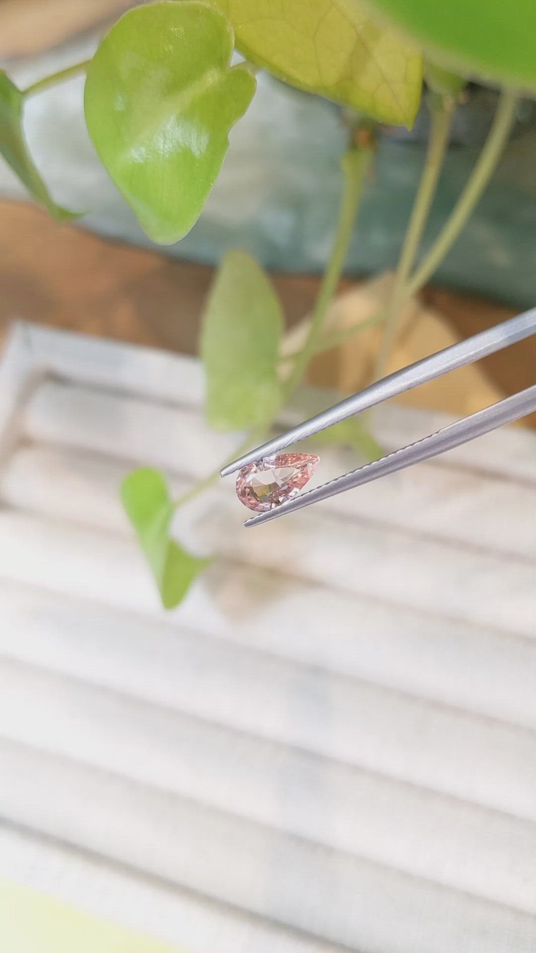 1.08 Ct. Peach Sapphire from Madagascar Size Video