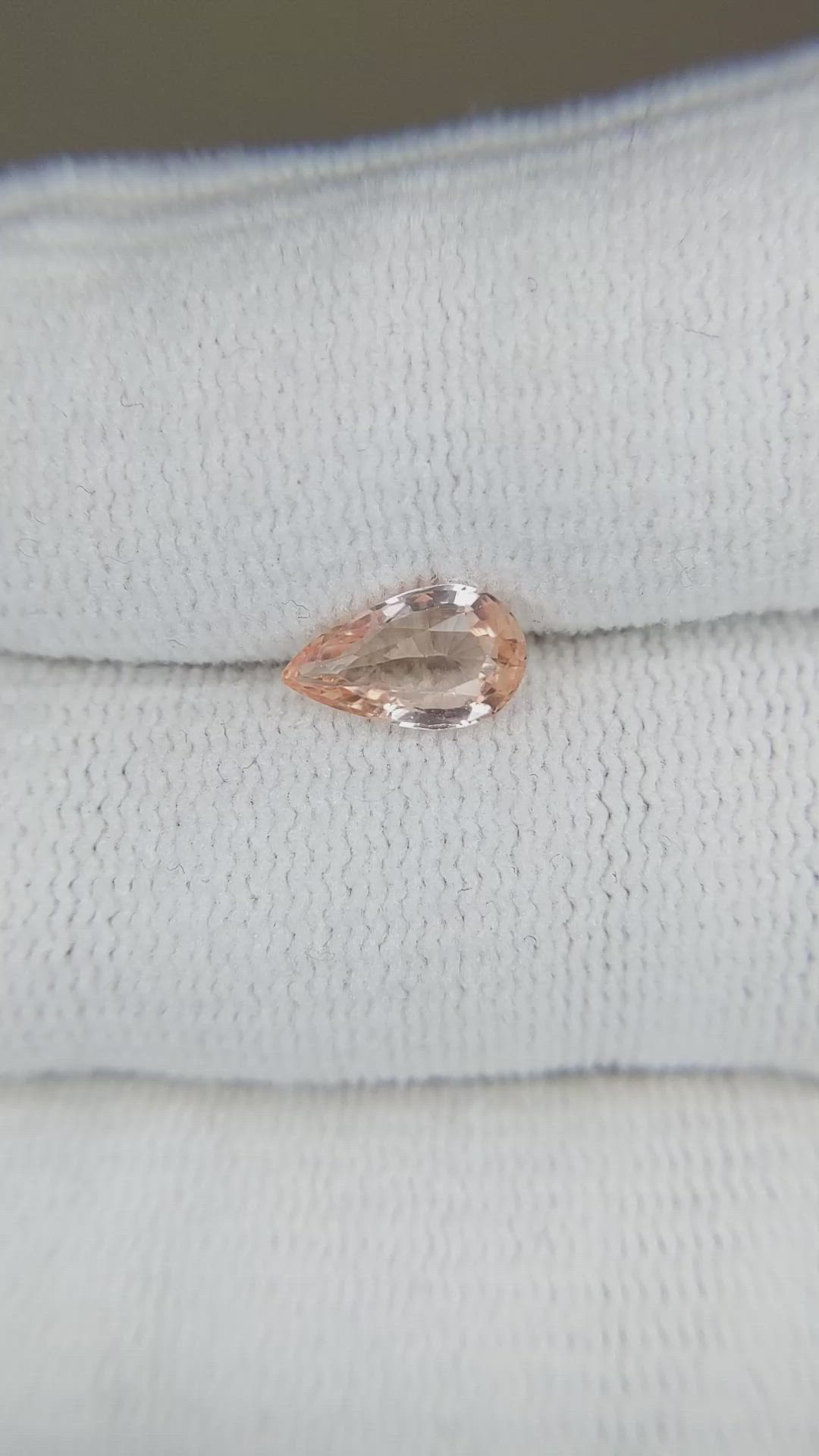 1.08 Ct. Peach Sapphire from Madagascar Size Video