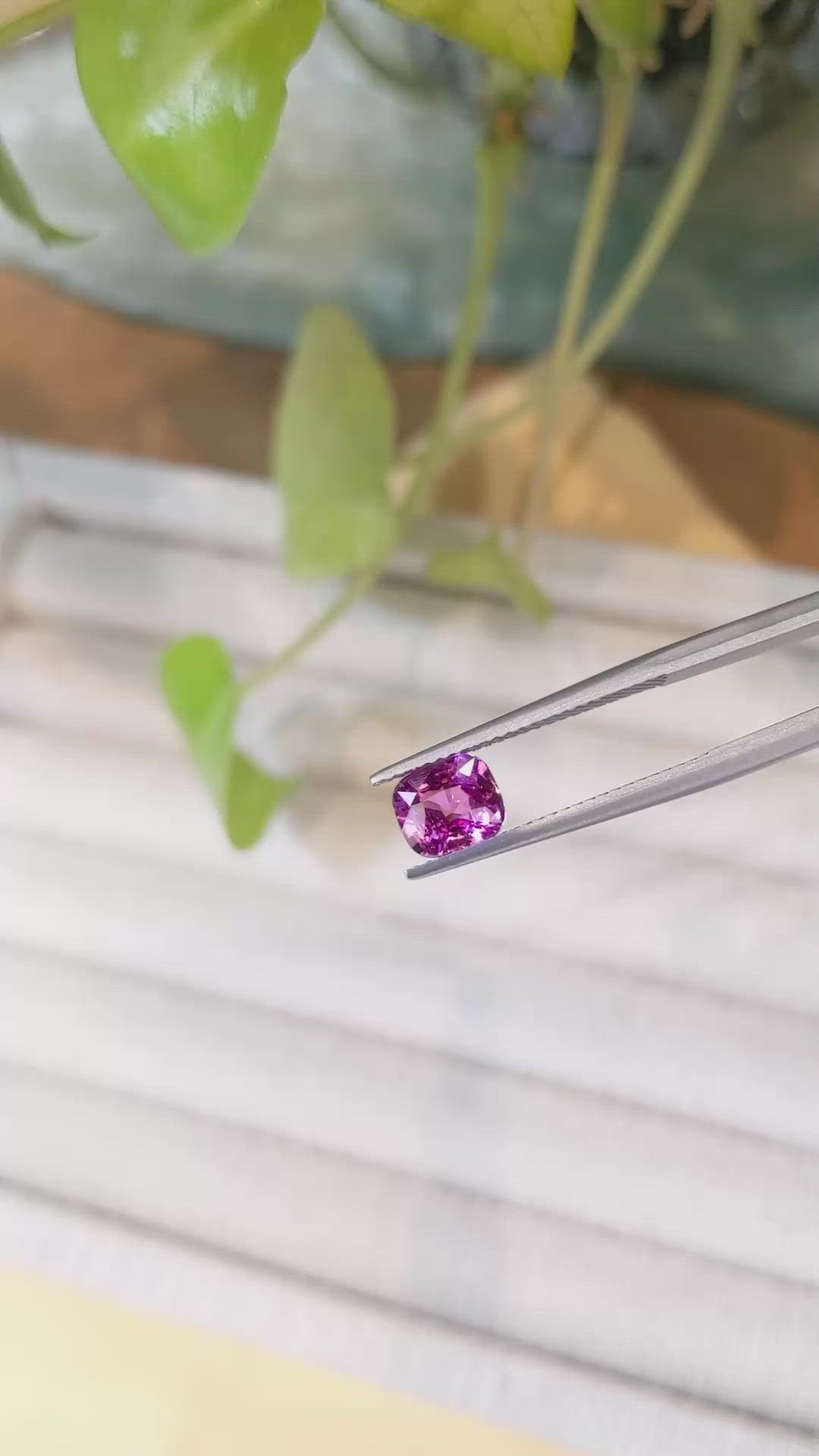 1.52 Ct. Pinkish Purple Sapphire from Ceylon (Sri Lanka) Size Video