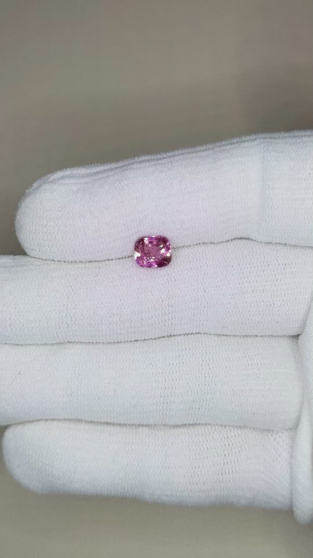 1.52 Ct. Pinkish Purple Sapphire from Ceylon (Sri Lanka) Size Video
