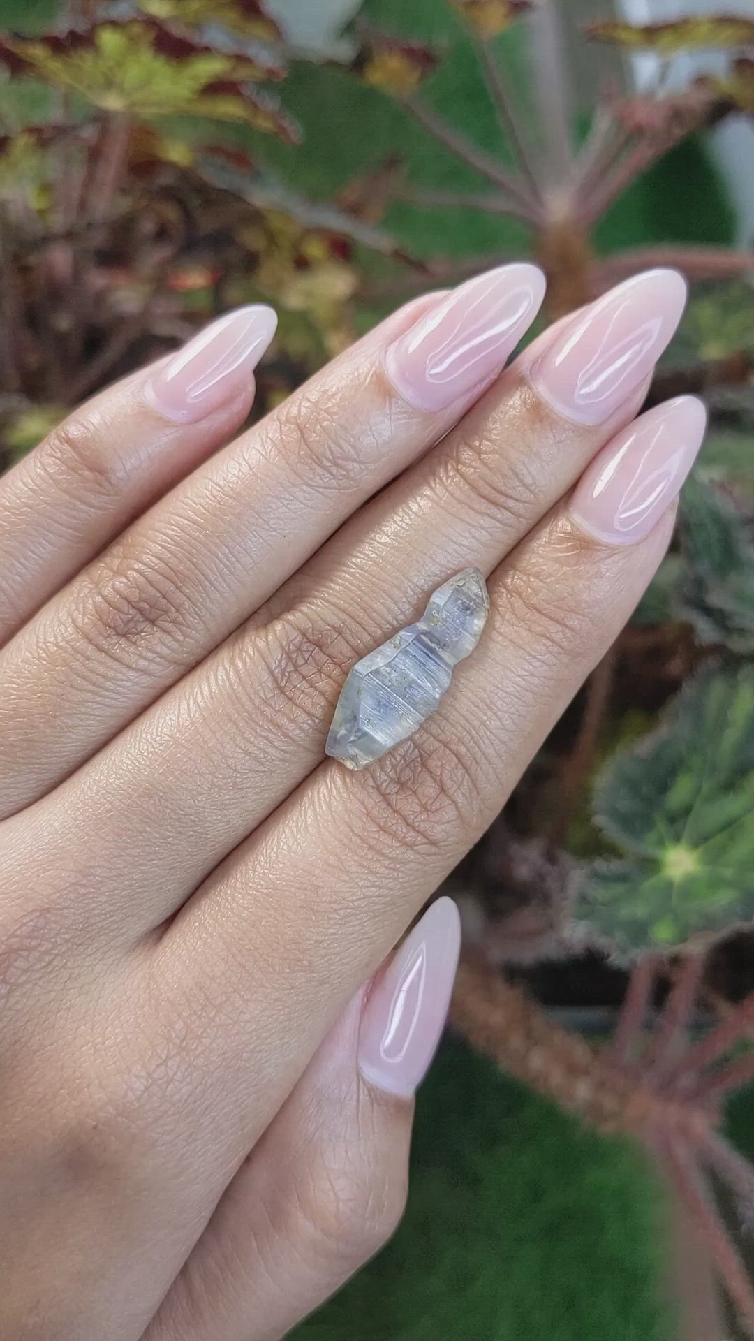 9.71 Ct. Blue Sapphire Crystal from Ceylon (Sri Lanka) Size Video