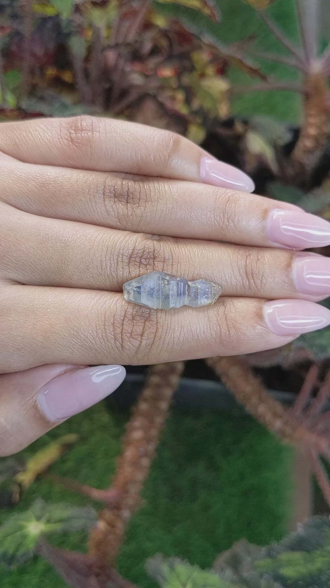 9.71 Ct. Blue Sapphire Crystal from Ceylon (Sri Lanka) Size Video