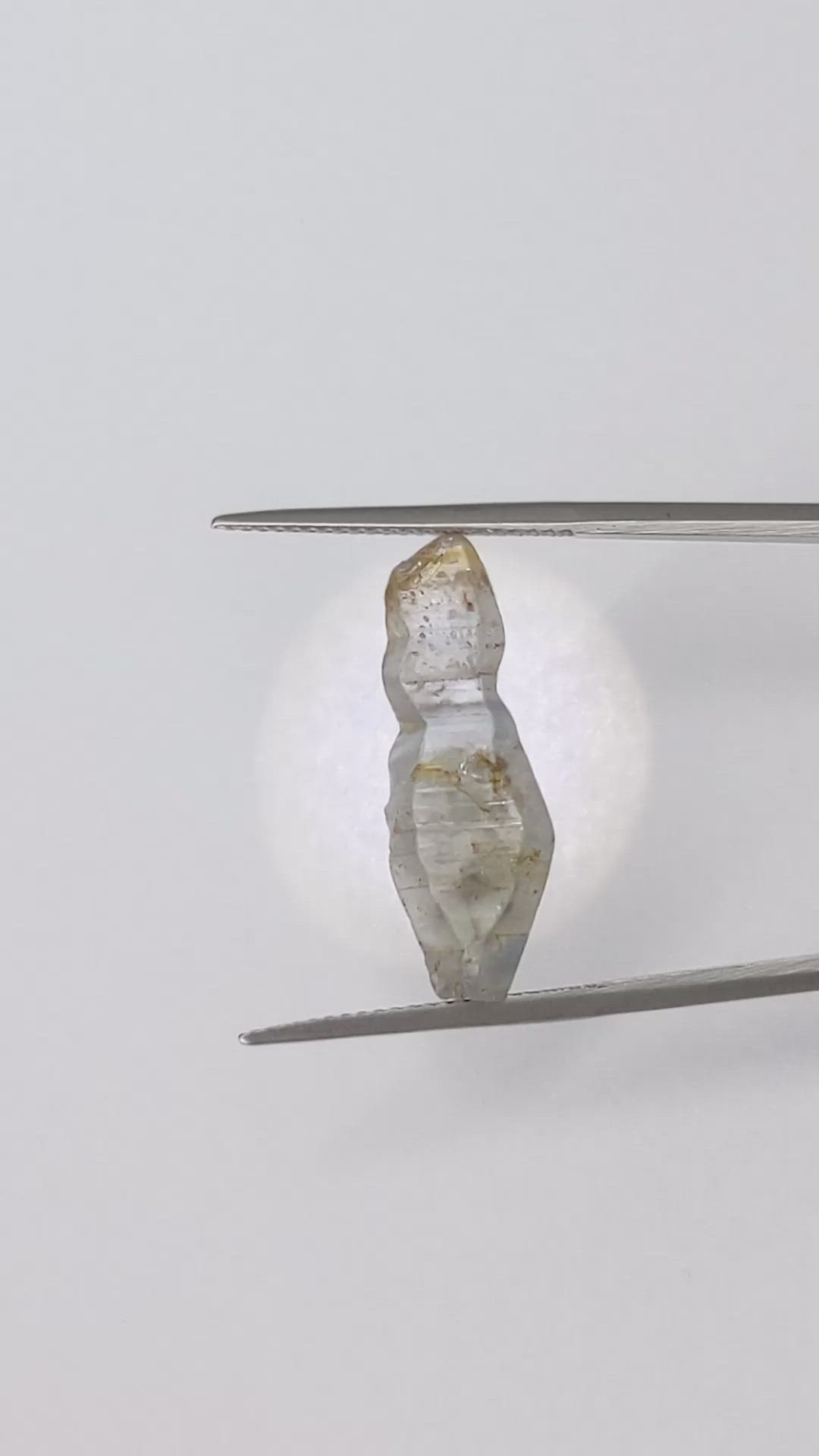 9.71 Ct. Blue Sapphire Crystal from Ceylon (Sri Lanka) Size Video