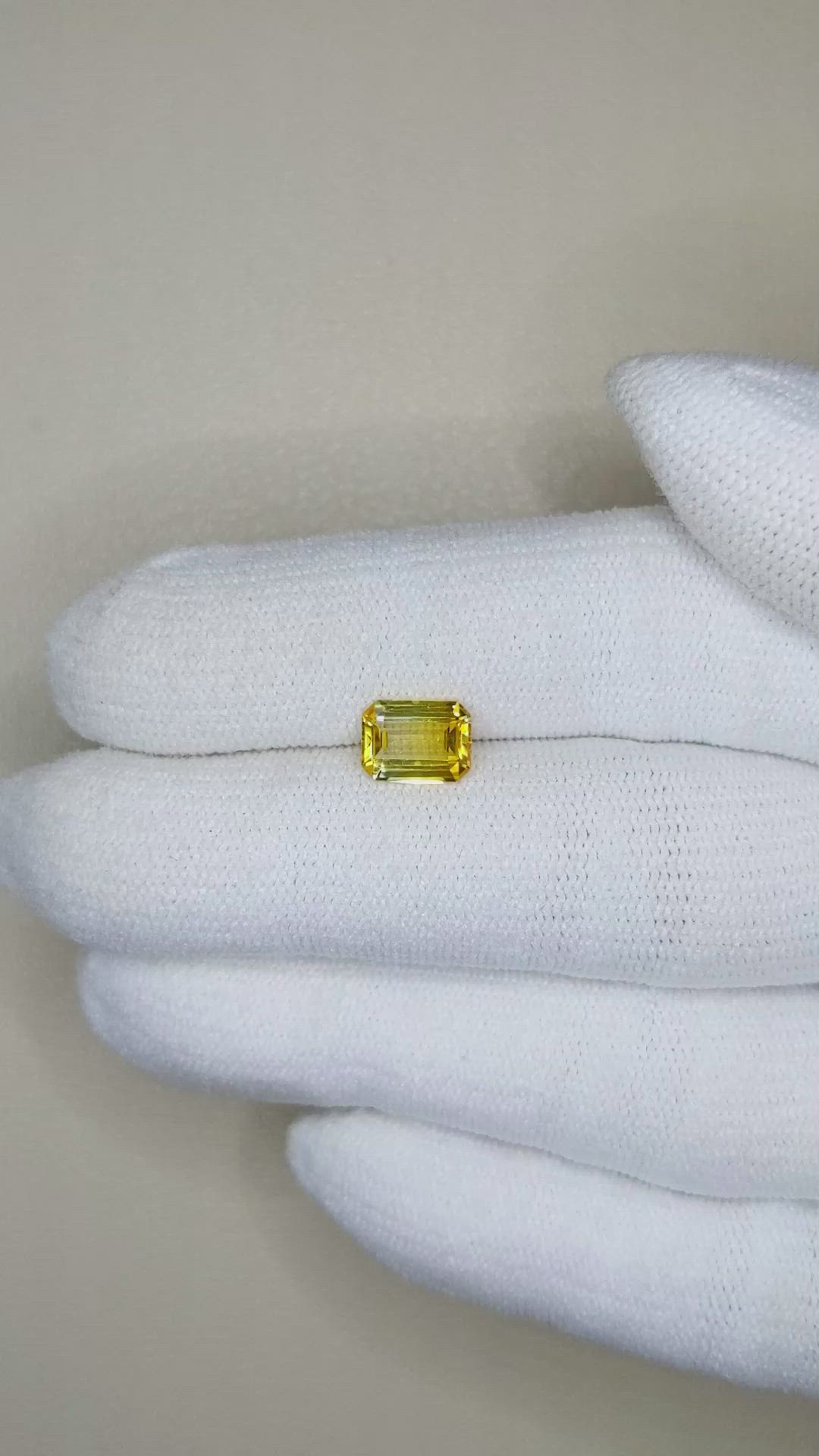 1.41 Ct. Yellow Sapphire from Ceylon (Sri Lanka) Size Video