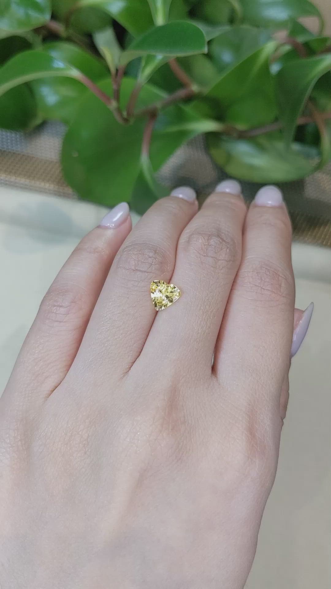 1.36 Ct. Yellow Sapphire from Ceylon (Sri Lanka) Size Video