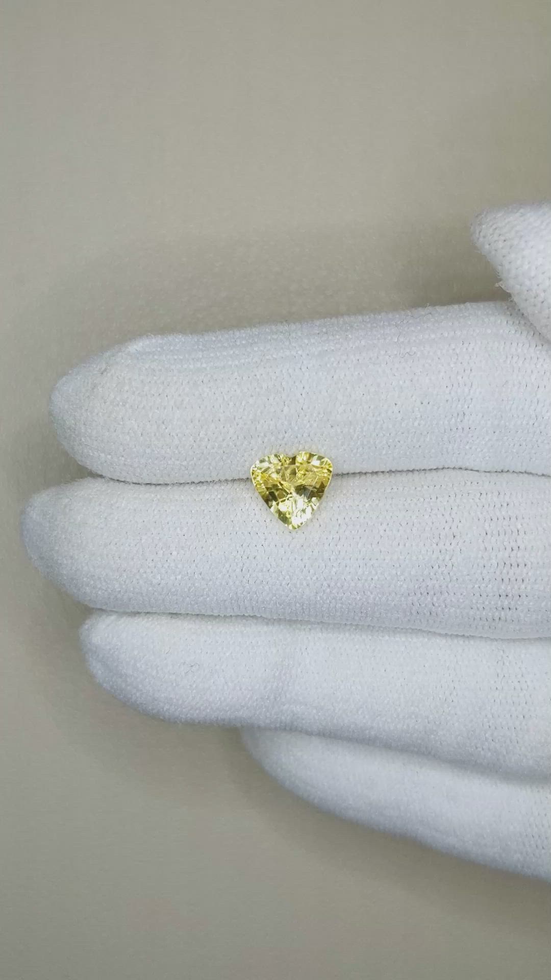 1.36 Ct. Yellow Sapphire from Ceylon (Sri Lanka) Size Video