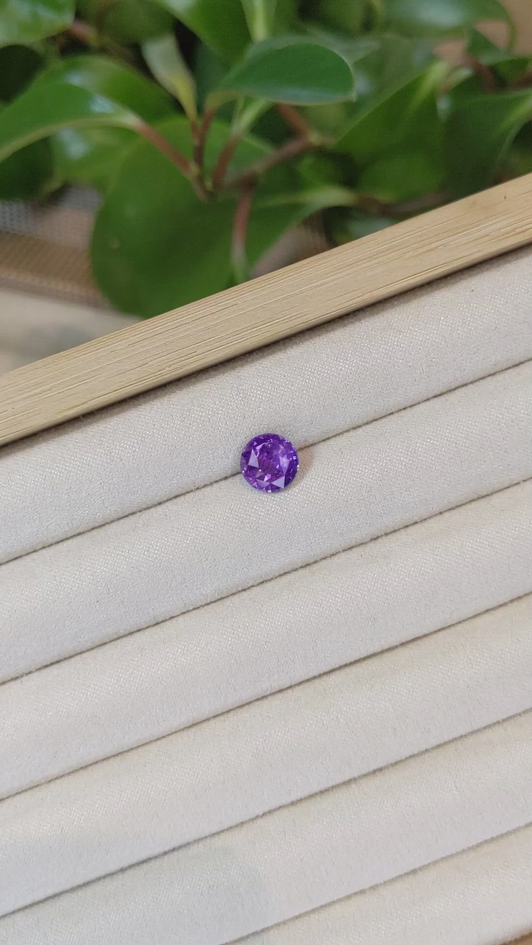2.54 Ct. Purple Sapphire from Ceylon (Sri Lanka) Size Video