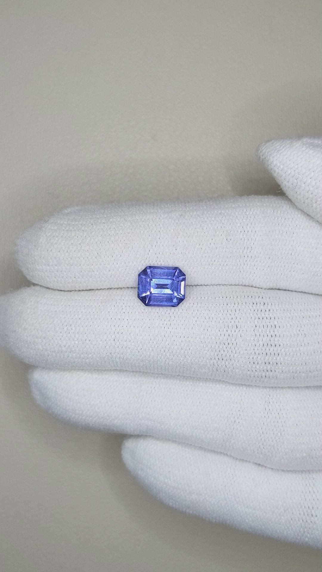 2.25 Ct. Blue Sapphire from Ceylon (Sri Lanka) Size Video