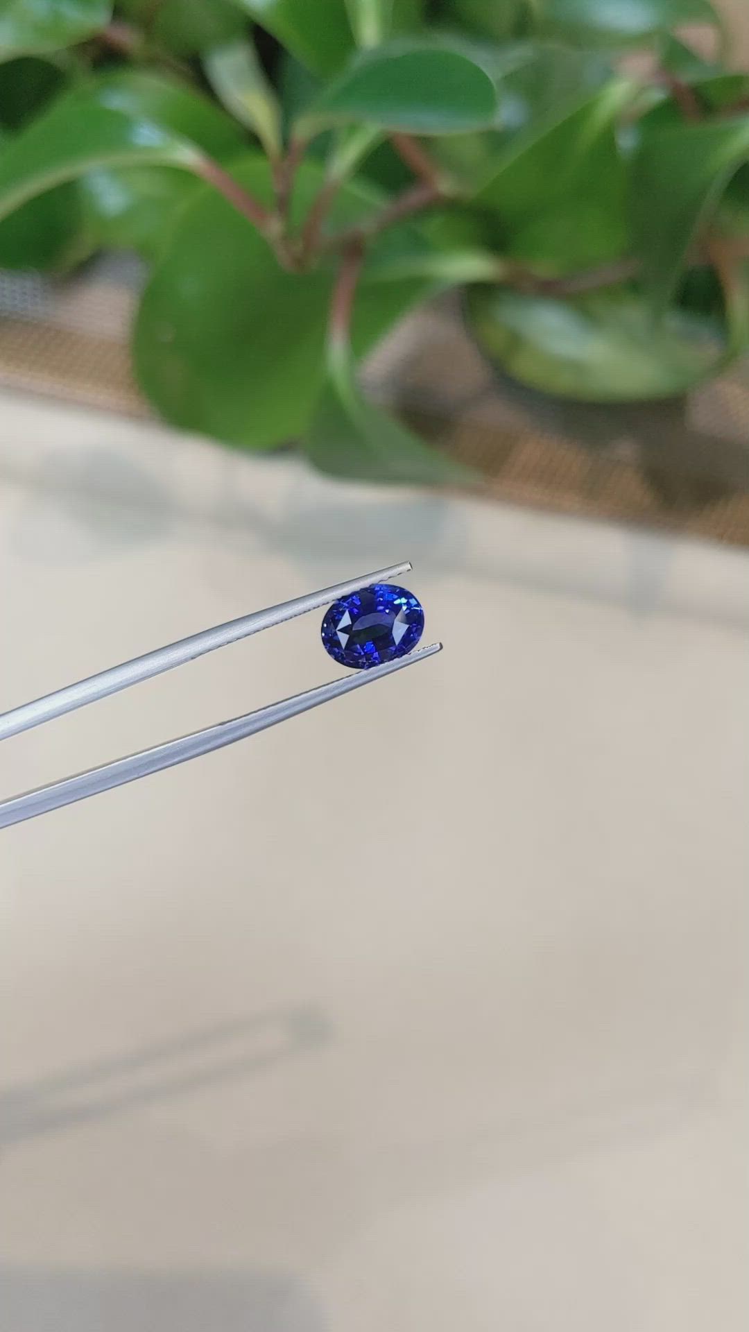 2.55 Ct. Blue Sapphire from Ceylon (Sri Lanka) Size Video
