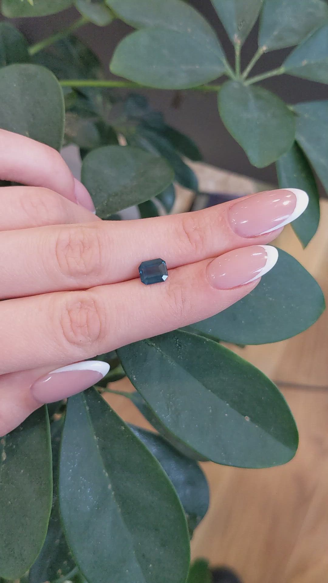 2.01 Ct. Bluish Green Sapphire from Madagascar Size Video