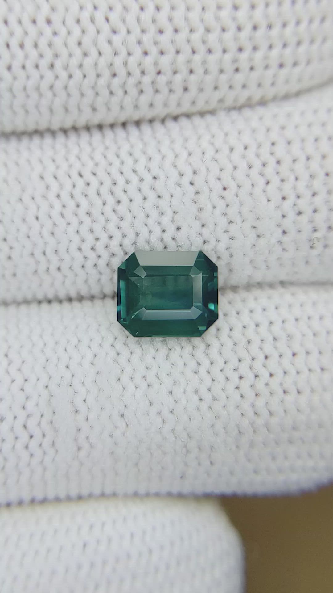 2.01 Ct. Bluish Green Sapphire from Madagascar Size Video