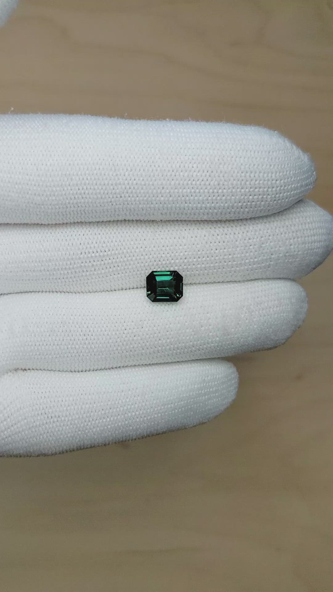 3.03 Ct. Bluish Green Sapphire from Madagascar Size Video