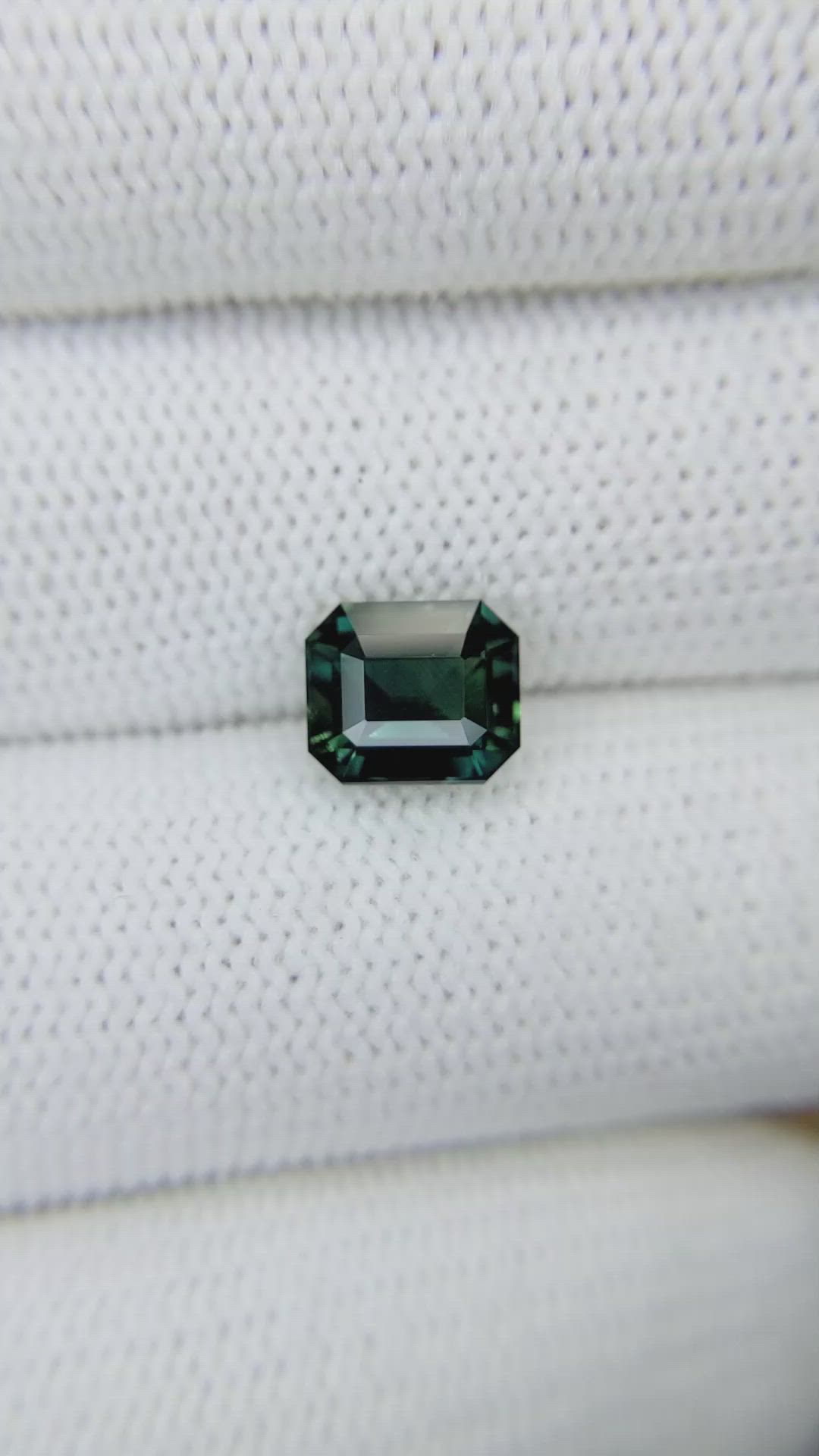 3.03 Ct. Bluish Green Sapphire from Madagascar Size Video
