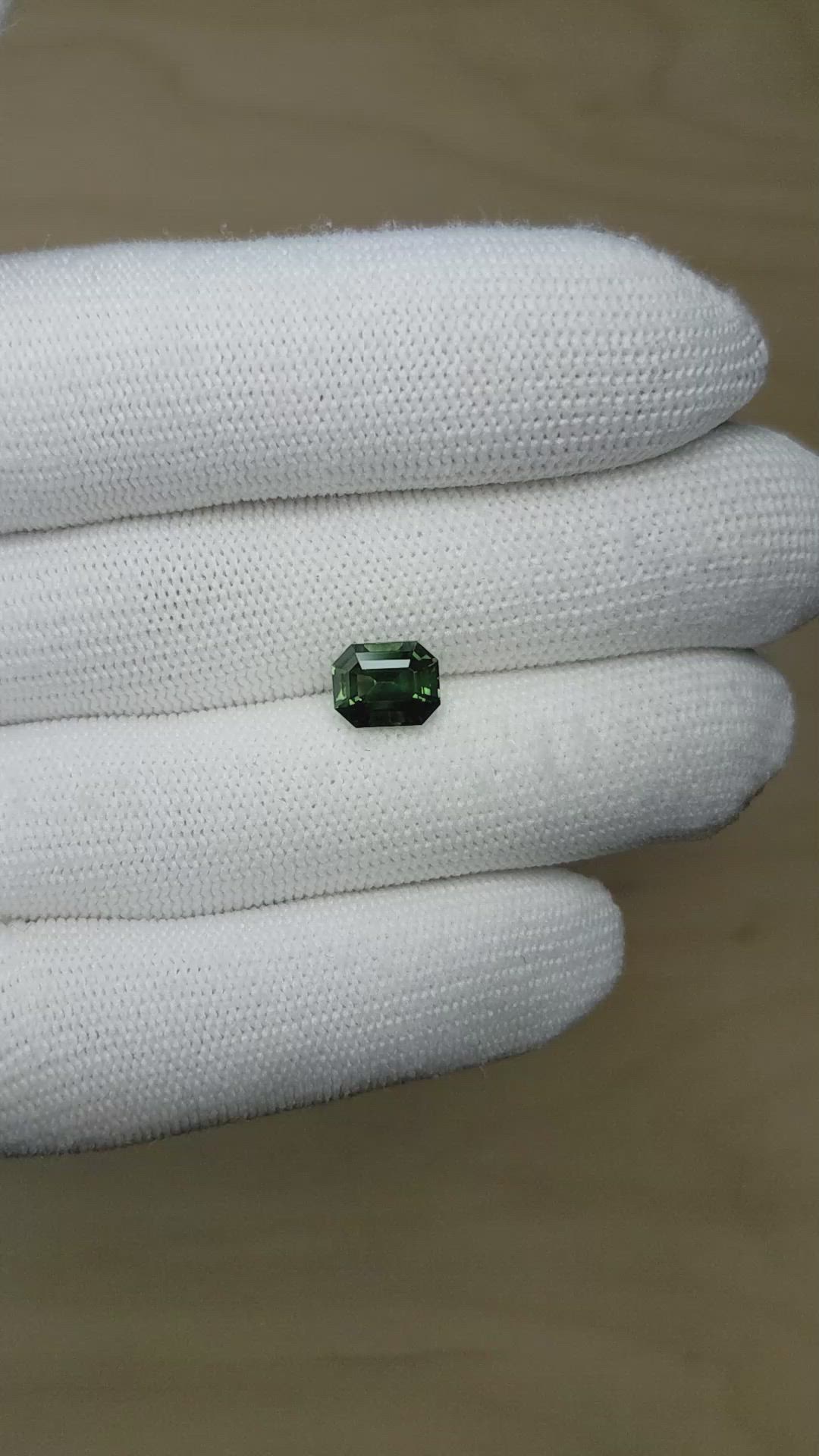 3.04 Ct. Green Sapphire from Madagascar Size Video
